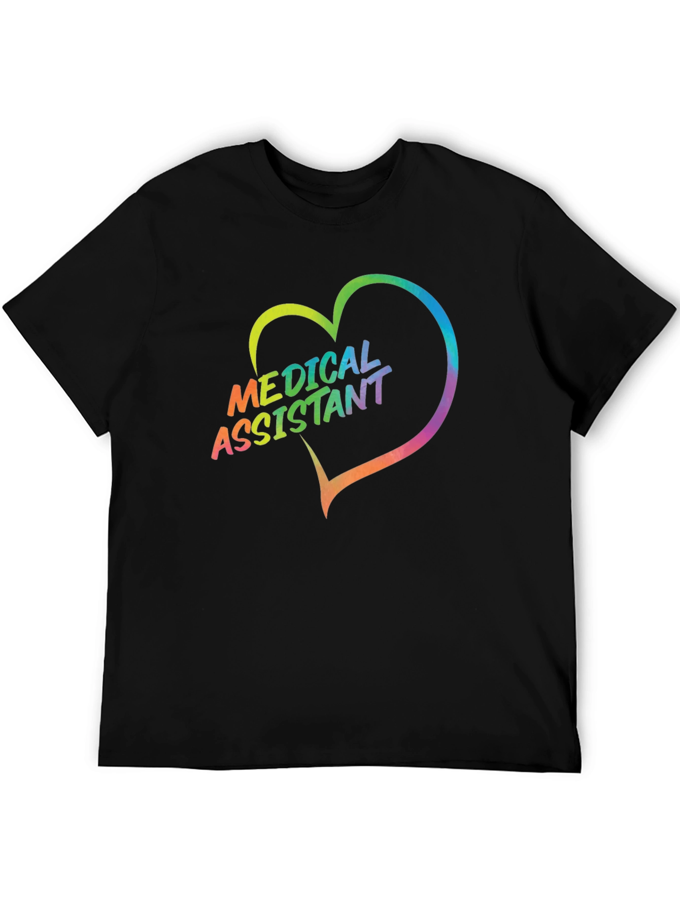 Medical Assistant Heart T-Shirt - Rainbow Graphic Tee