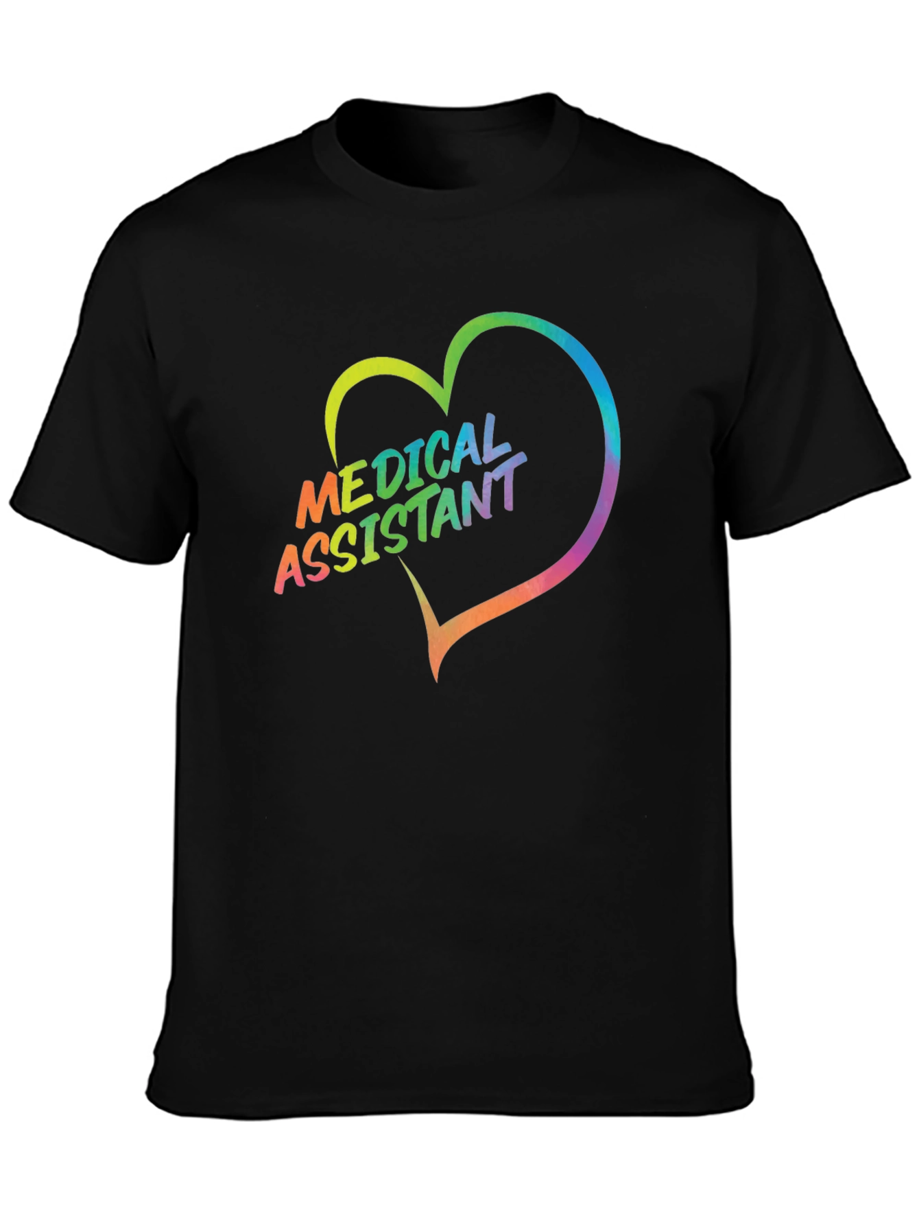 Medical Assistant Heart T-Shirt - Rainbow Graphic Tee