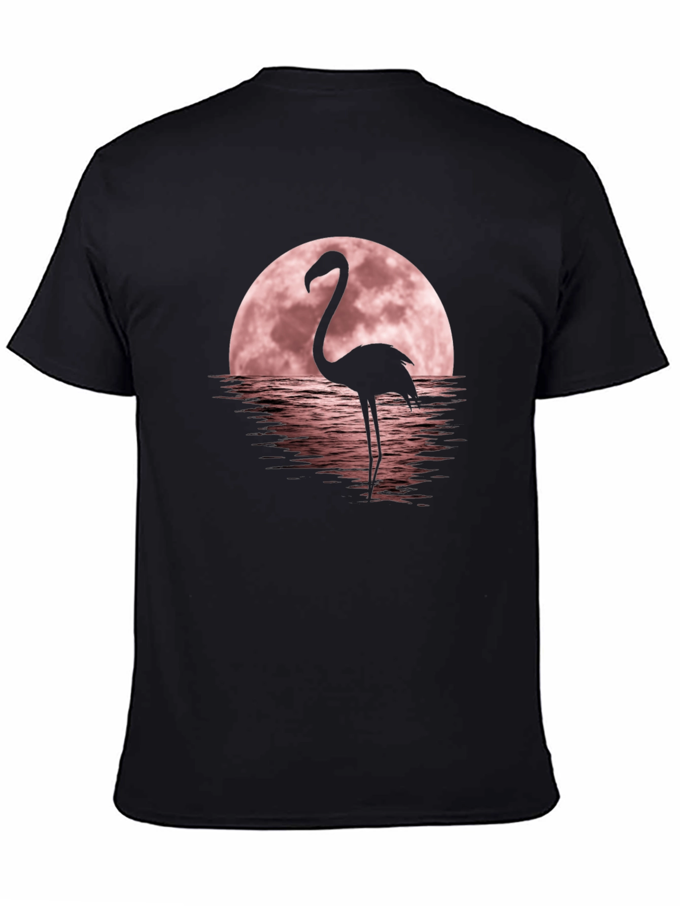 Flamingo Moon Graphic Tee - Black