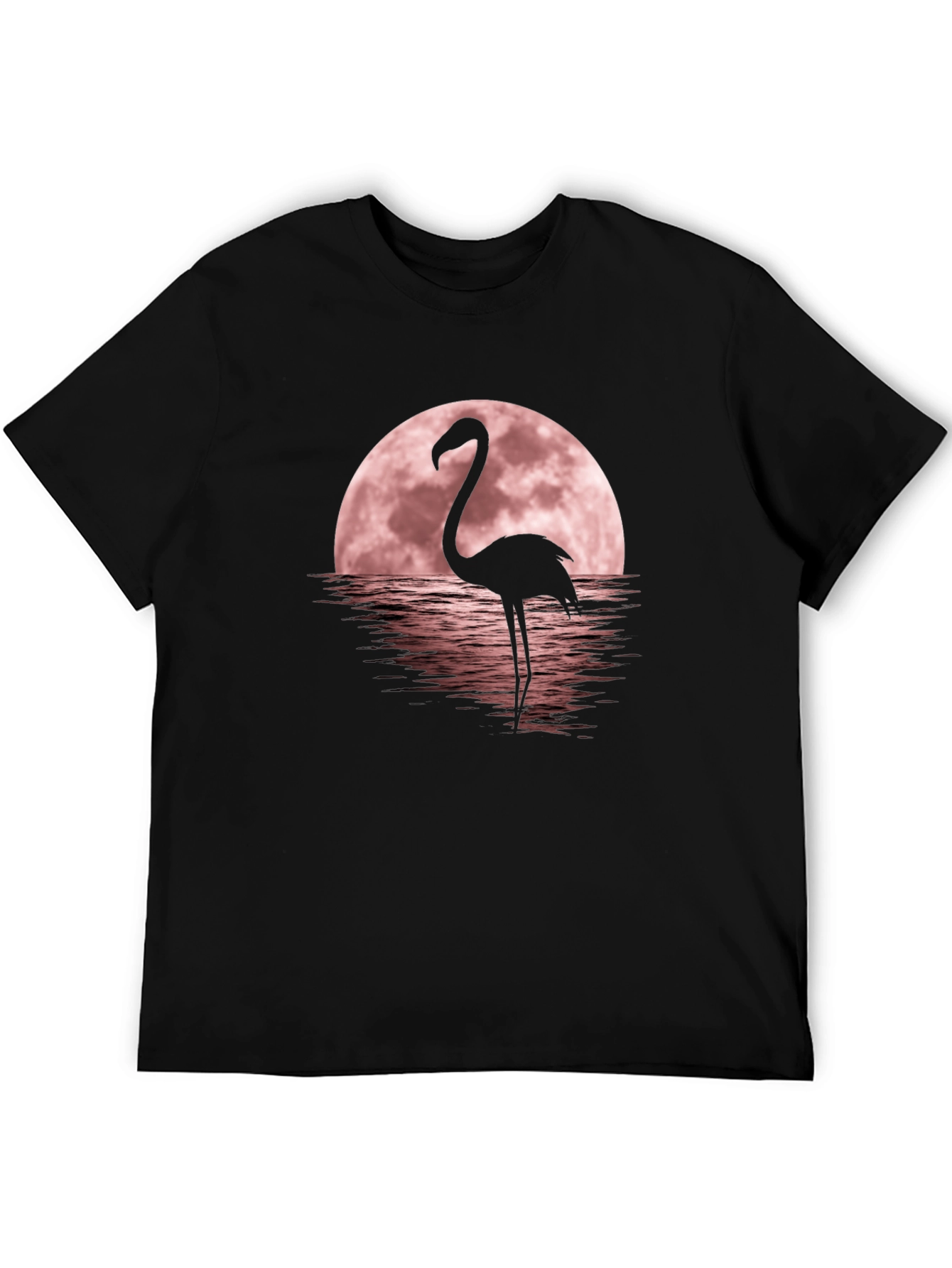 Flamingo Moon Graphic Tee - Black