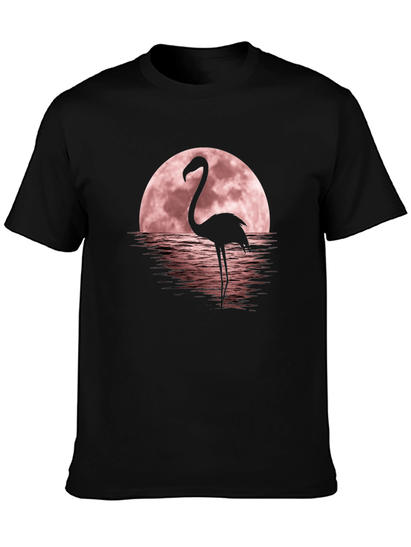 Flamingo Moon Graphic Tee - Black