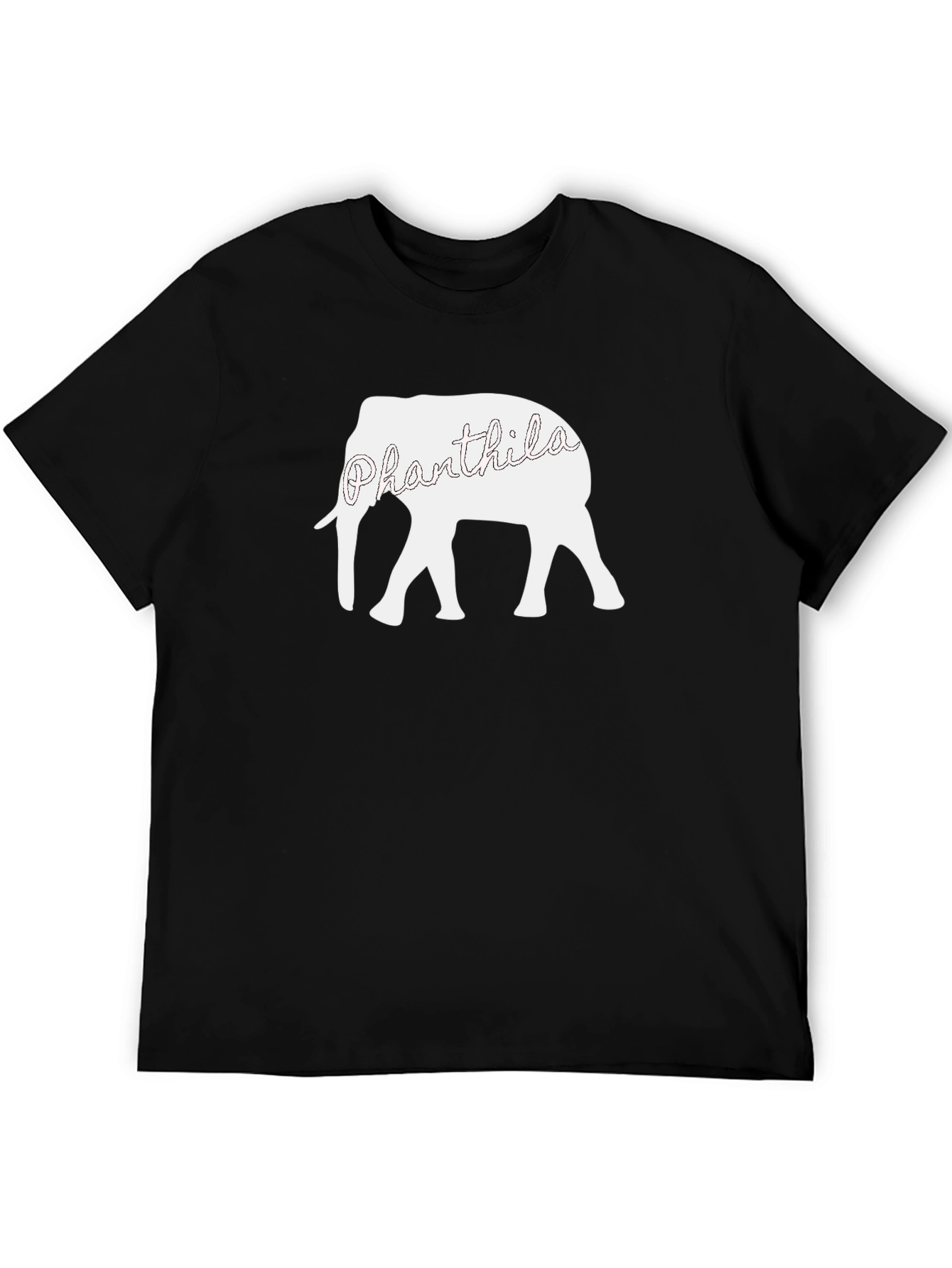 Phanthila Elephant Graphic Black Tee