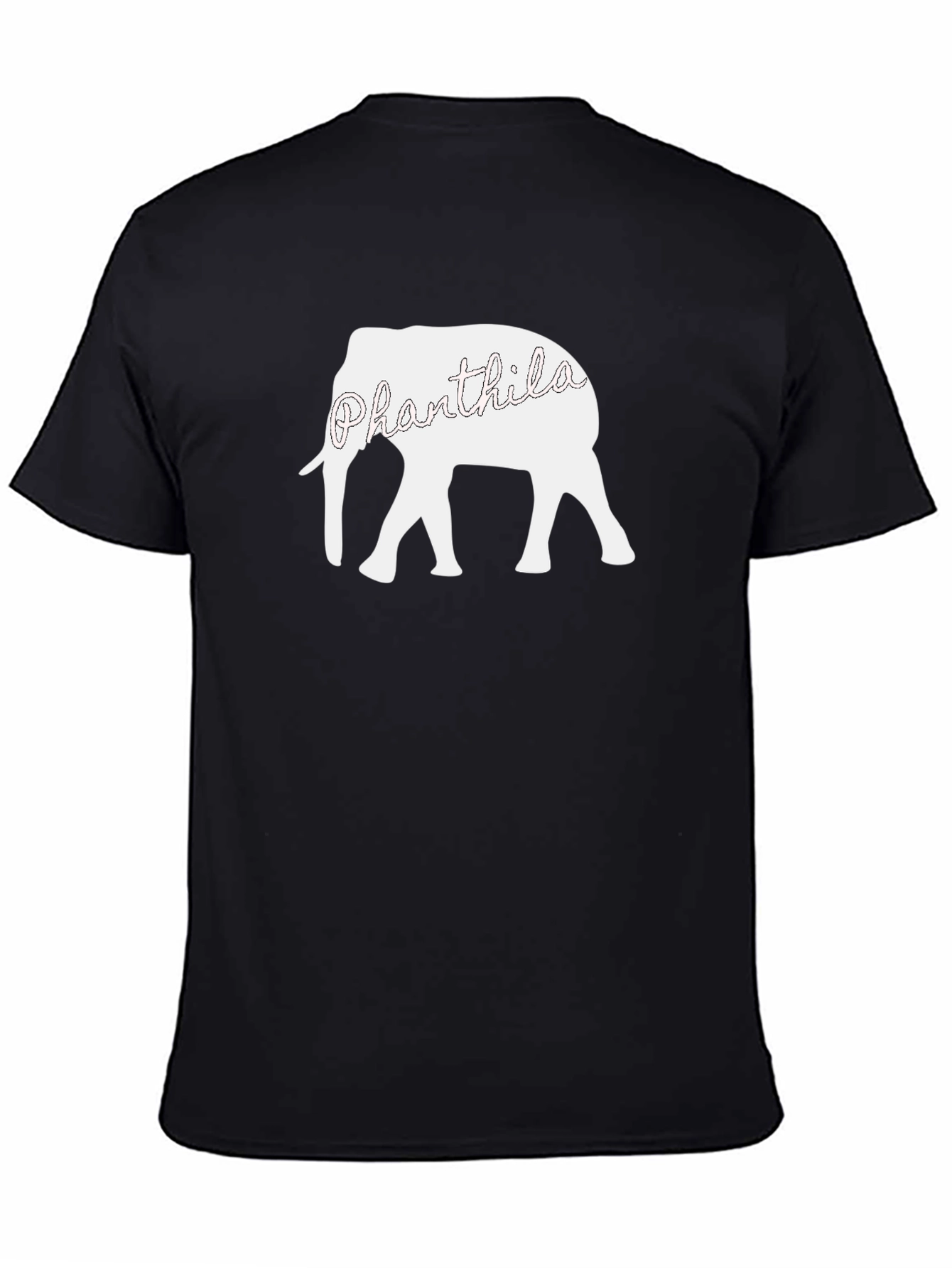 Phanthila Elephant Graphic Black Tee