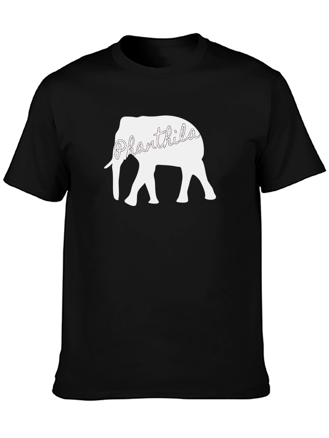 Phanthila Elephant Graphic Black Tee