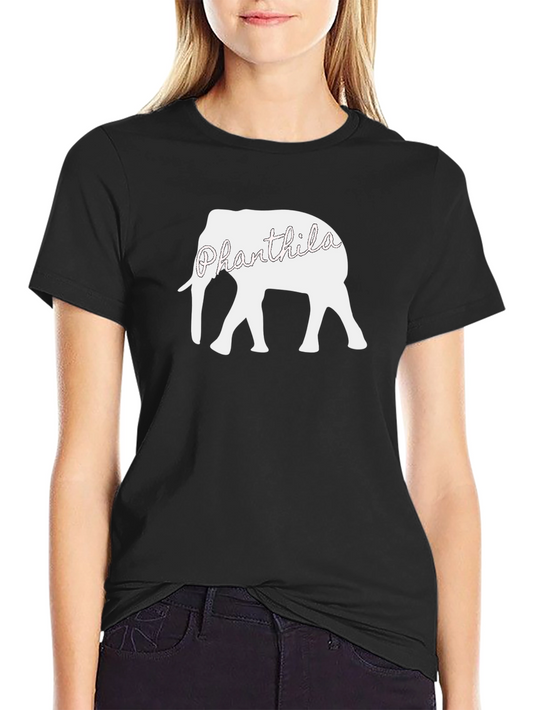 Phanthila Elephant Graphic Black Tee