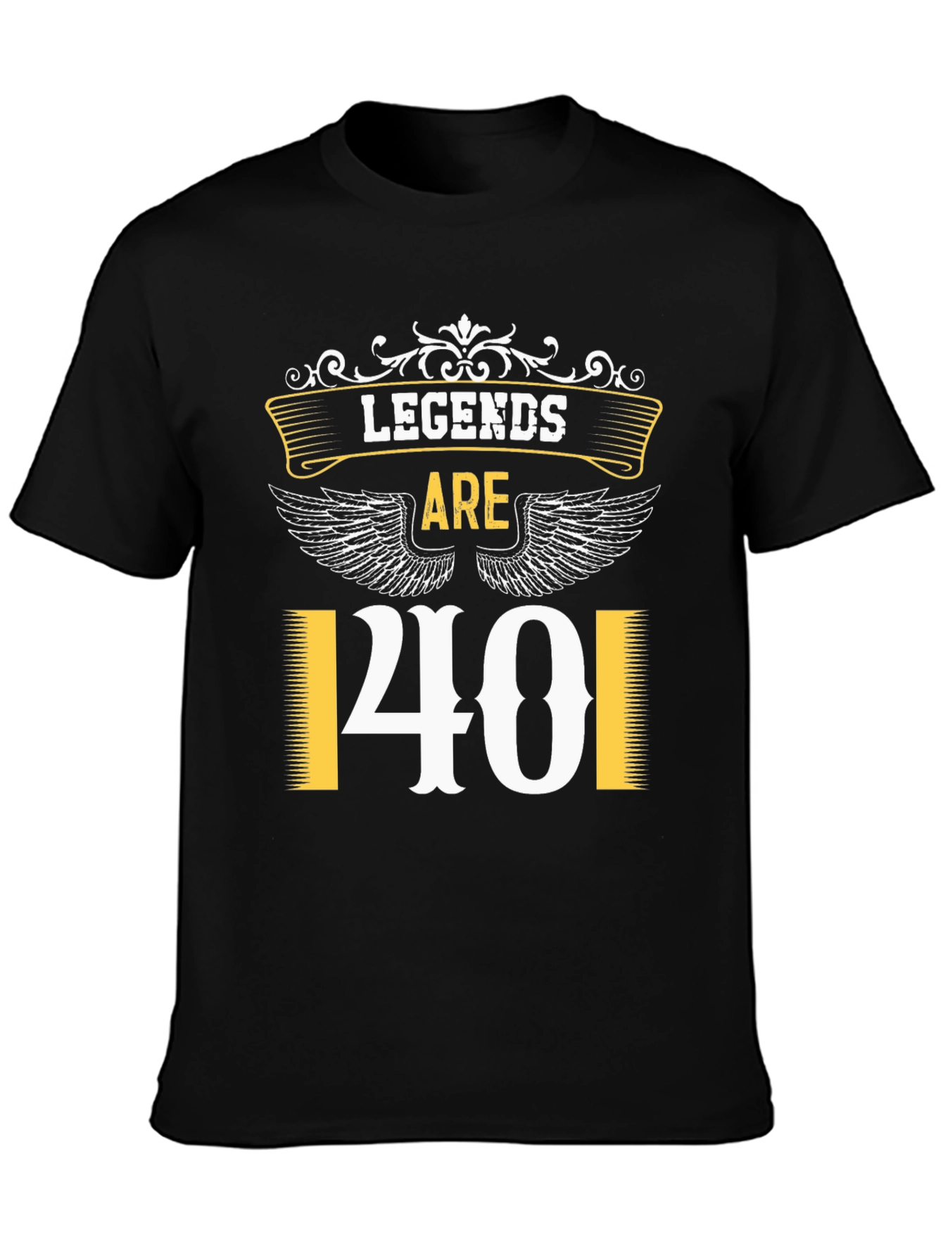 Legends Are 40 Black T-Shirt