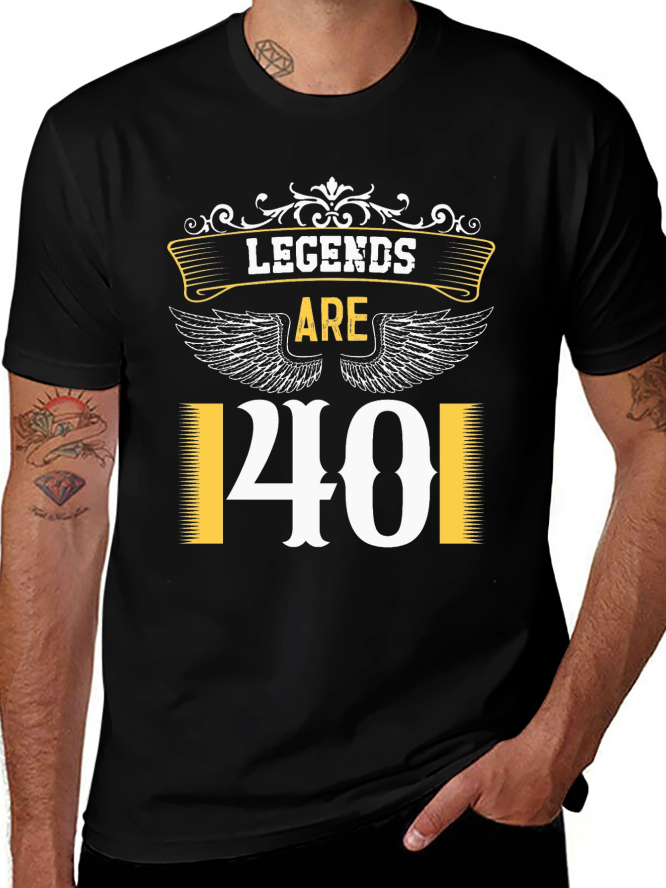 Legends Are 40 Black T-Shirt