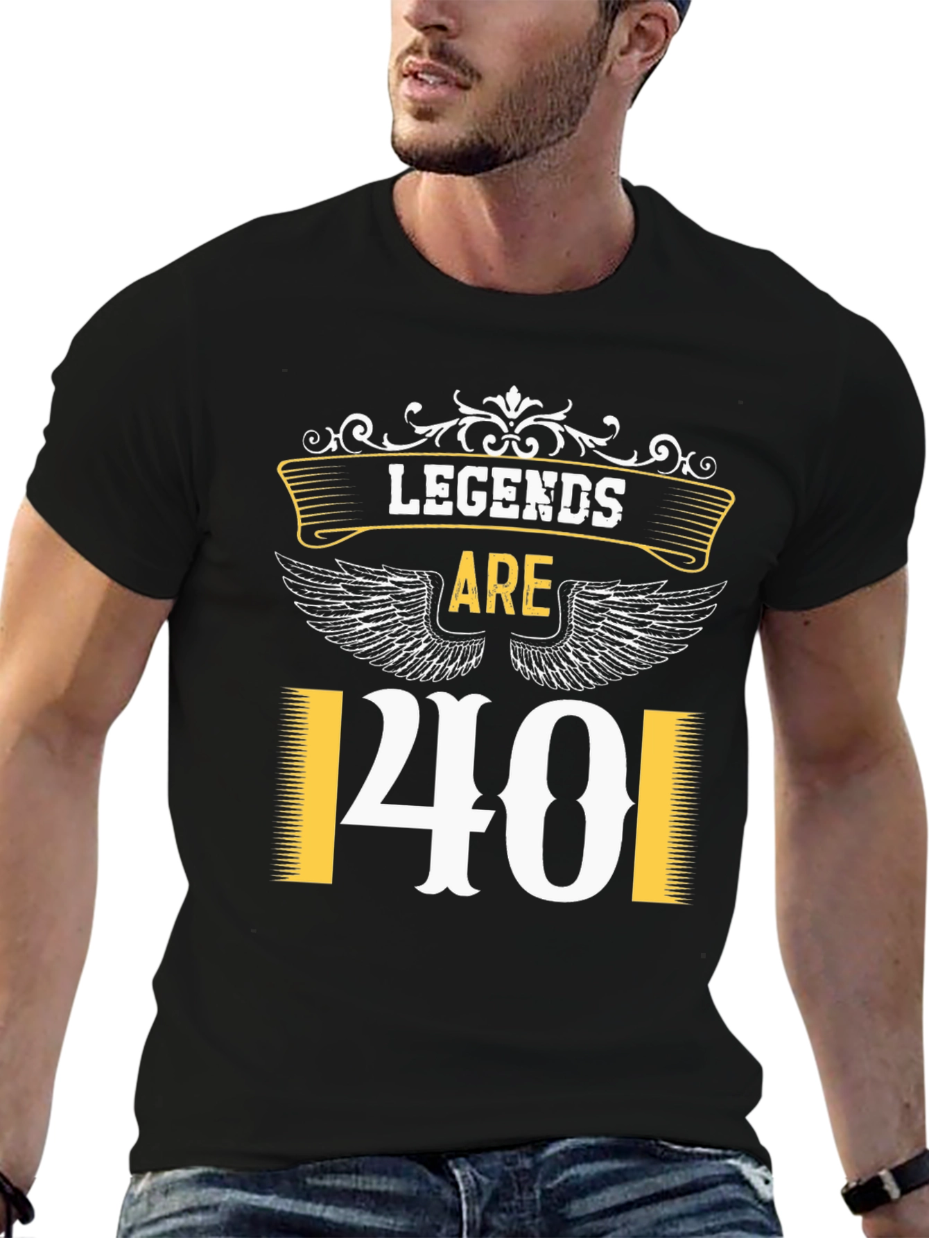 Legends Are 40 Black T-Shirt