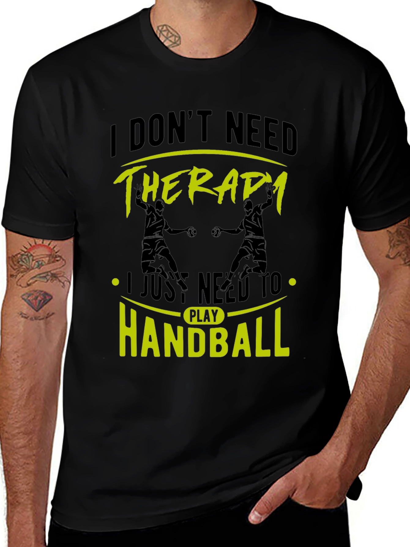 Handball Therapy Black T-Shirt