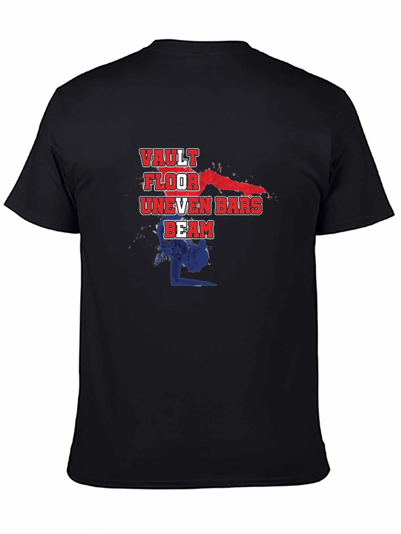 Gymnastics Events Black T-Shirt