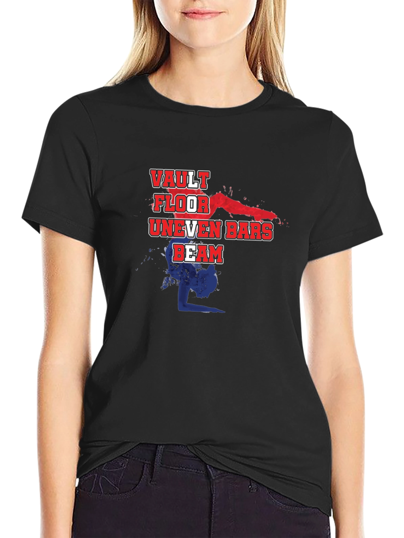 Gymnastics Events Black T-Shirt