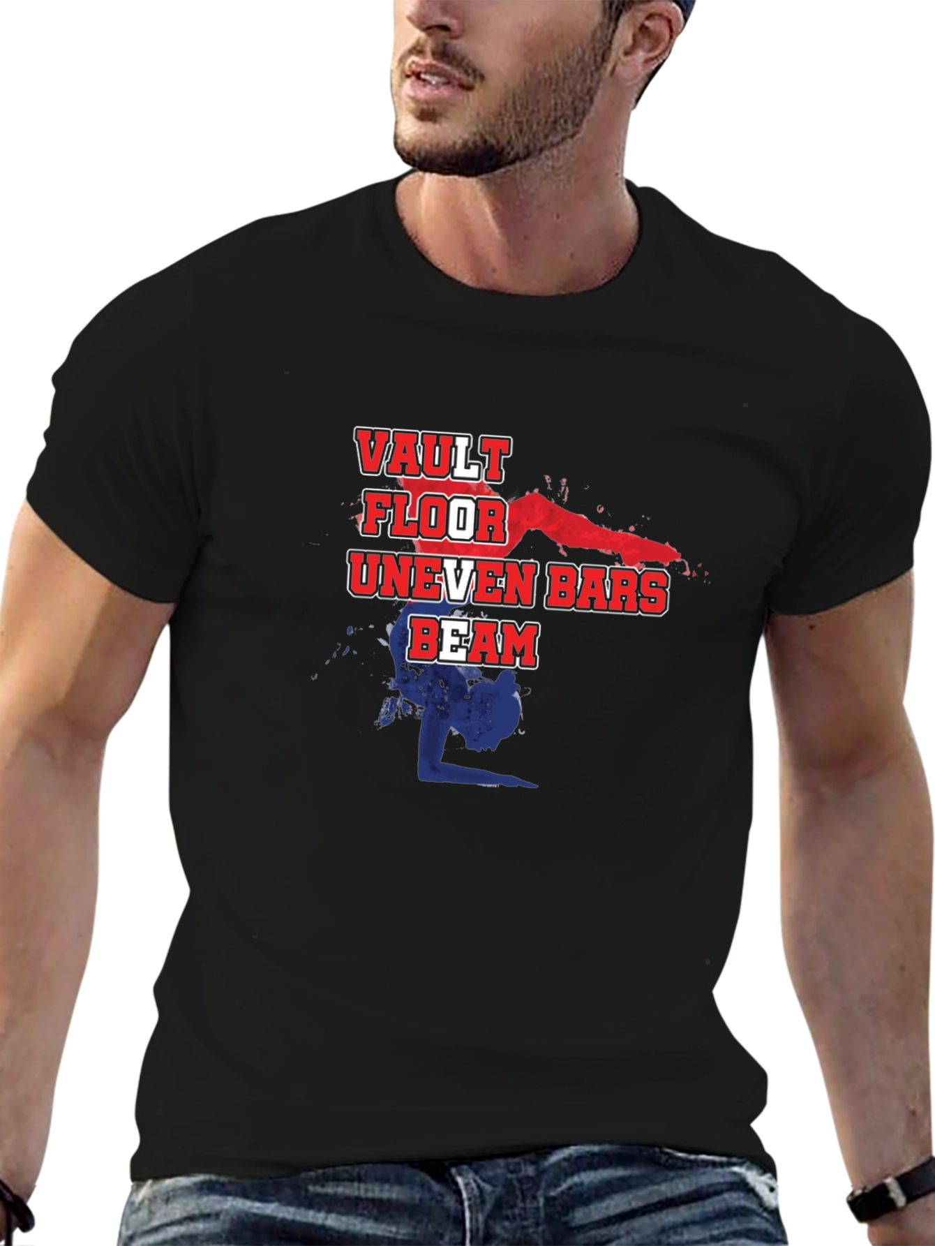 Gymnastics Events Black T-Shirt