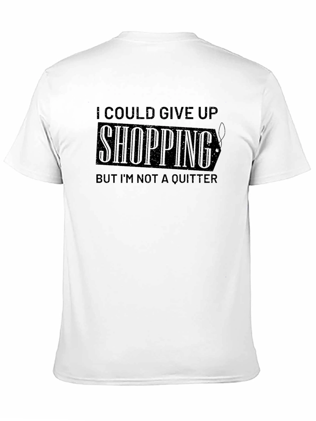 Funny Shopping Addict Black T-Shirt