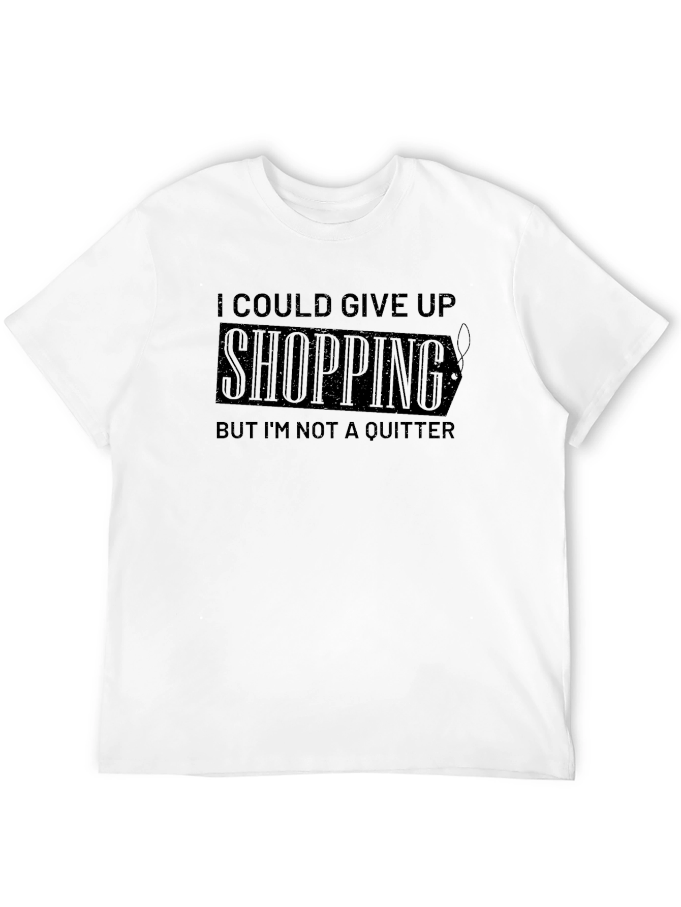 Funny Shopping Addict Black T-Shirt