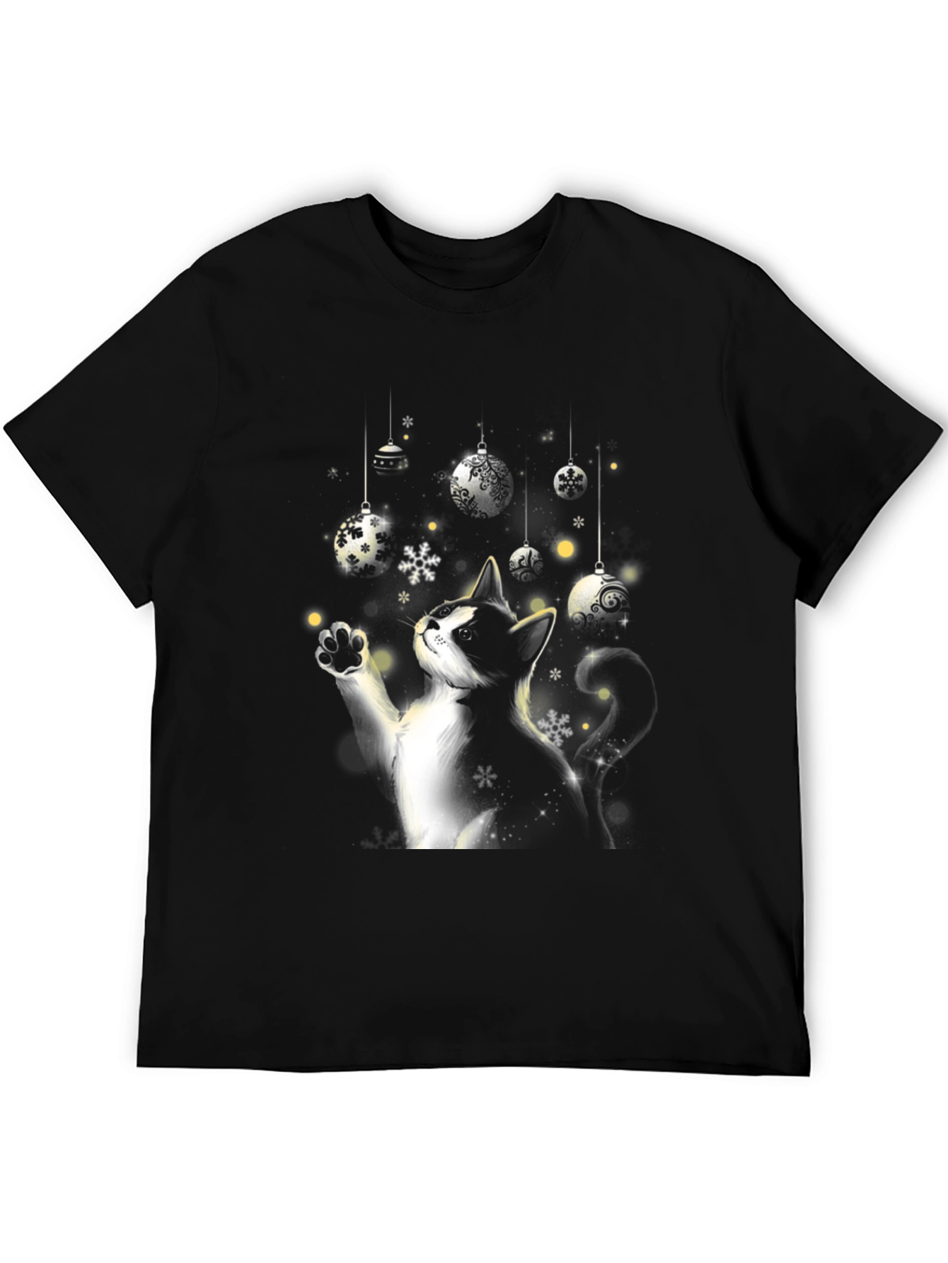 Festive Cat Christmas Ornament T-Shirt
