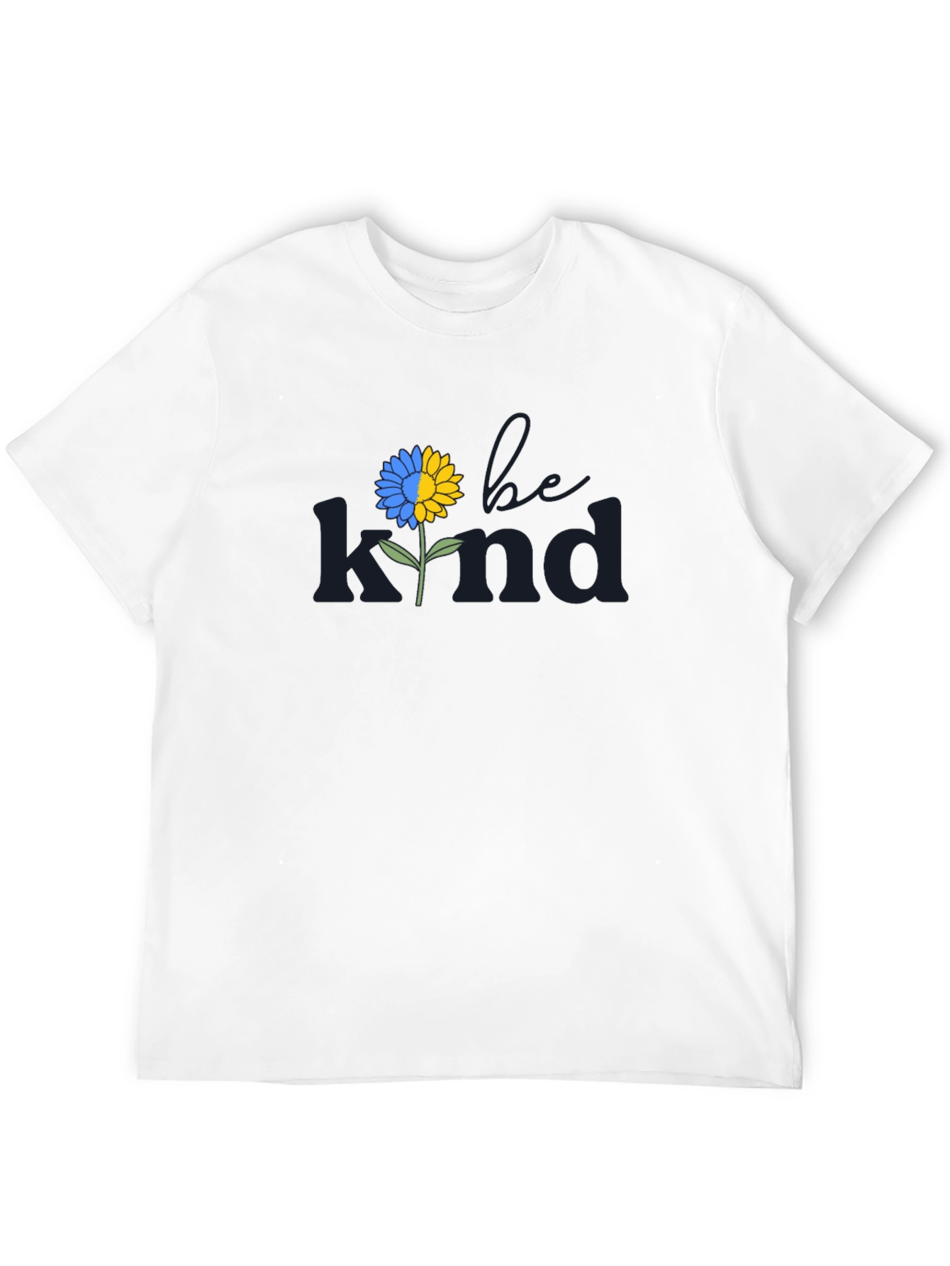 Be Kind Ukraine Flag Flower T-Shirt