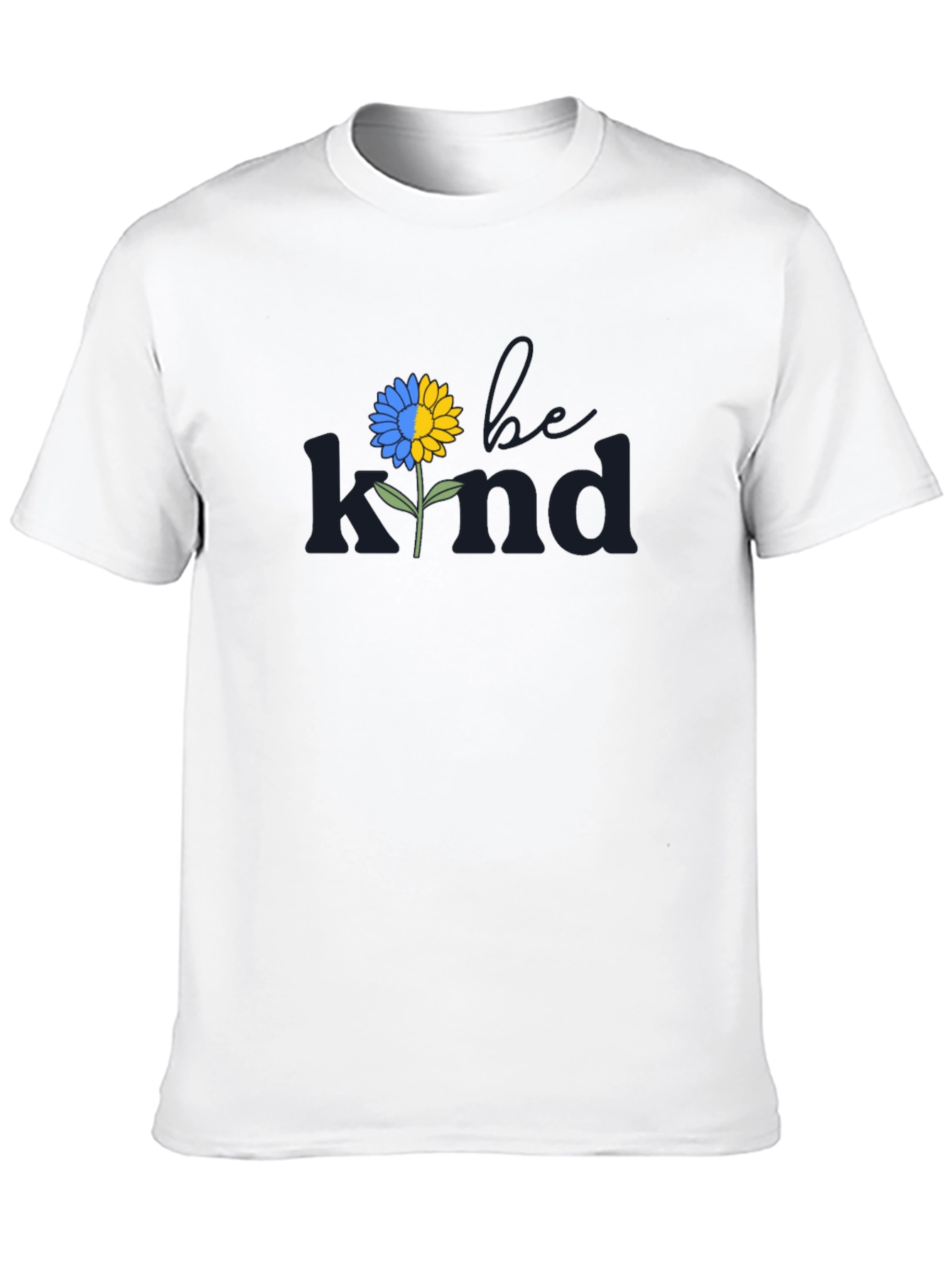 Be Kind Ukraine Flag Flower T-Shirt