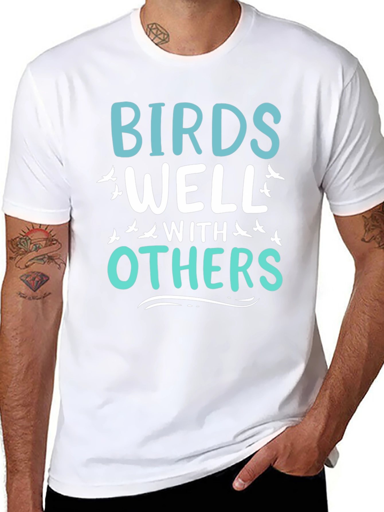 Birds Well With Others Graphic T-Shirt