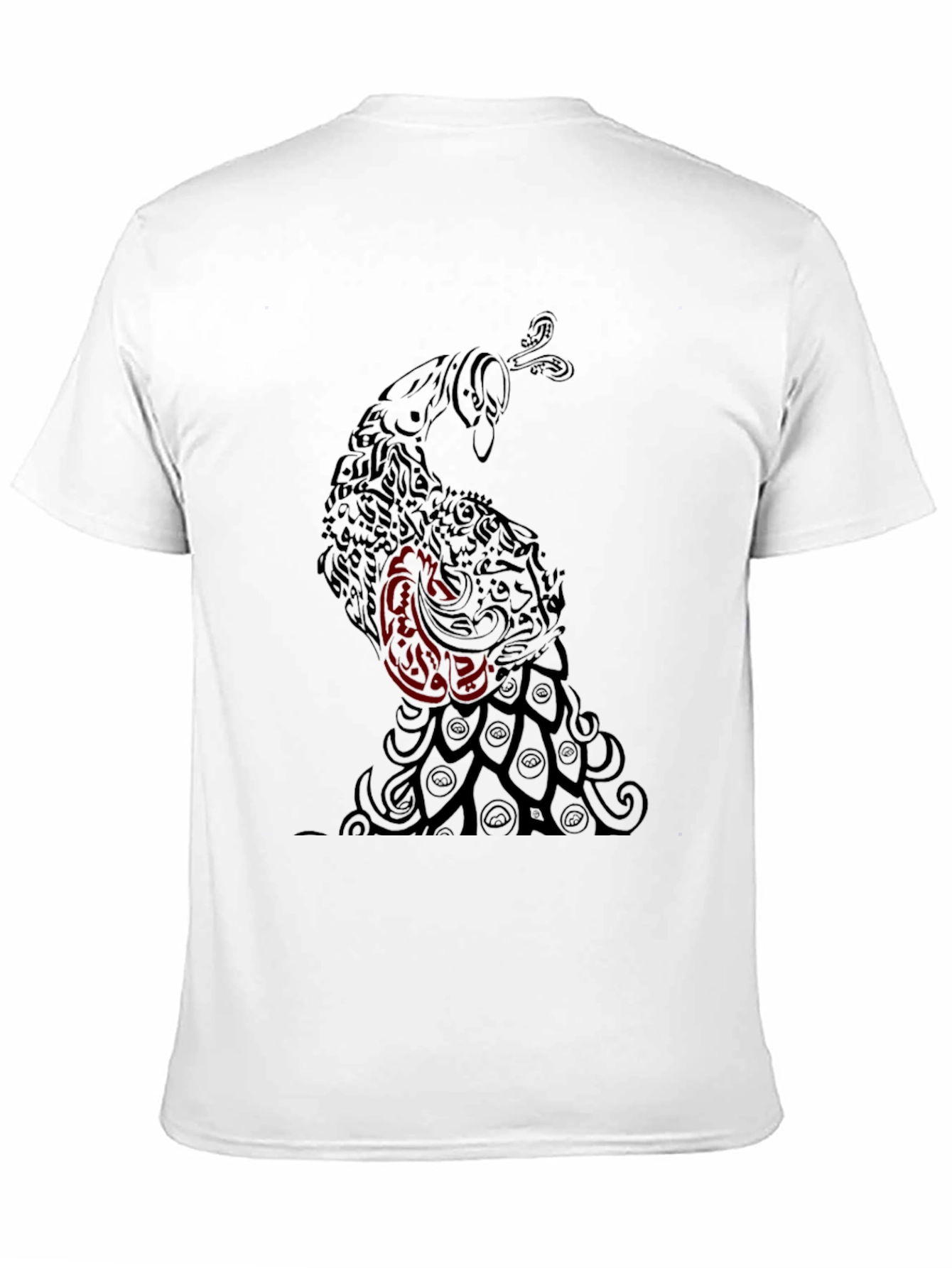 Black Peacock Graphic Tee - Stylish Mens Shirt
