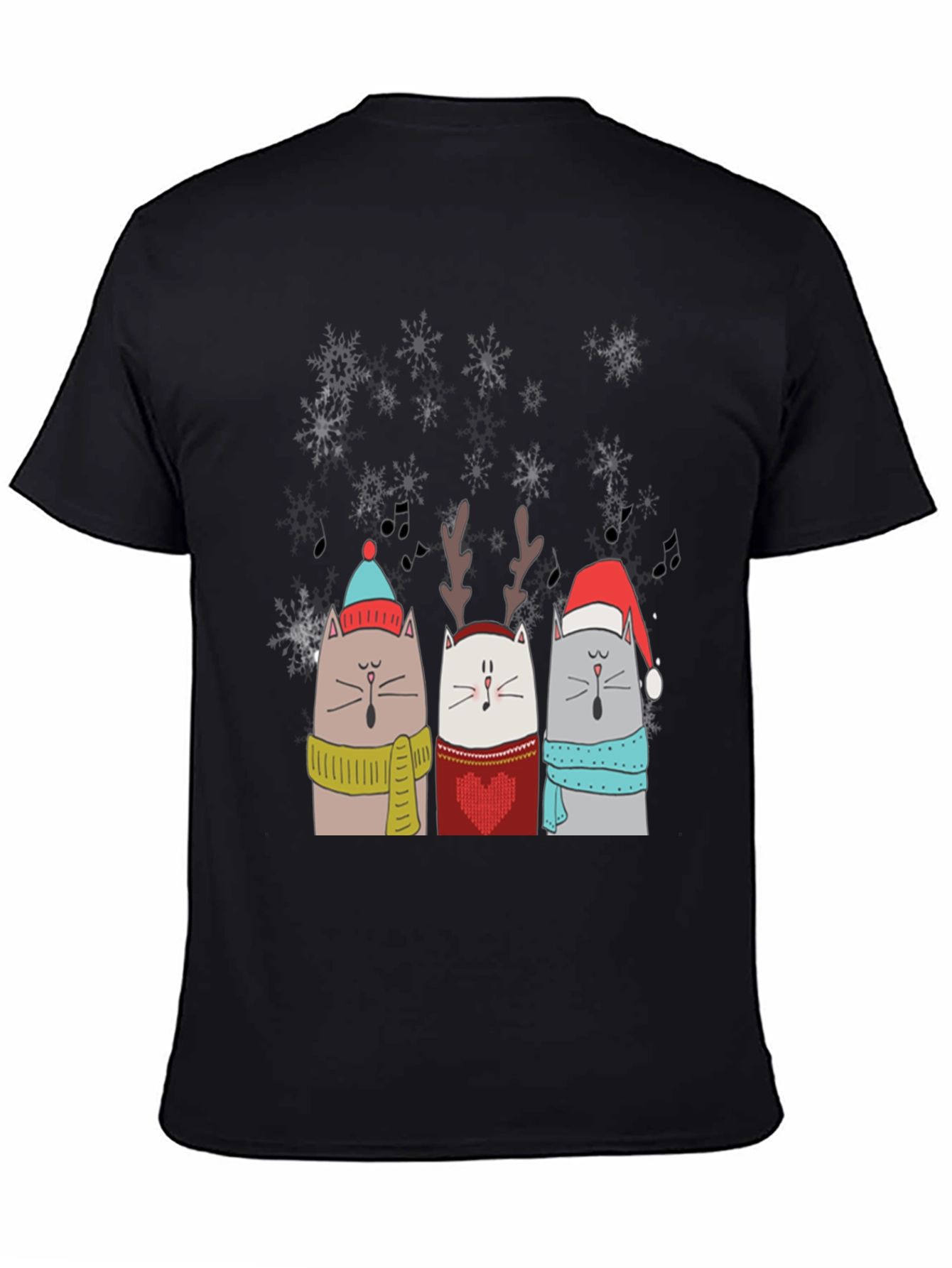 Festive Singing Cats Christmas T-Shirt