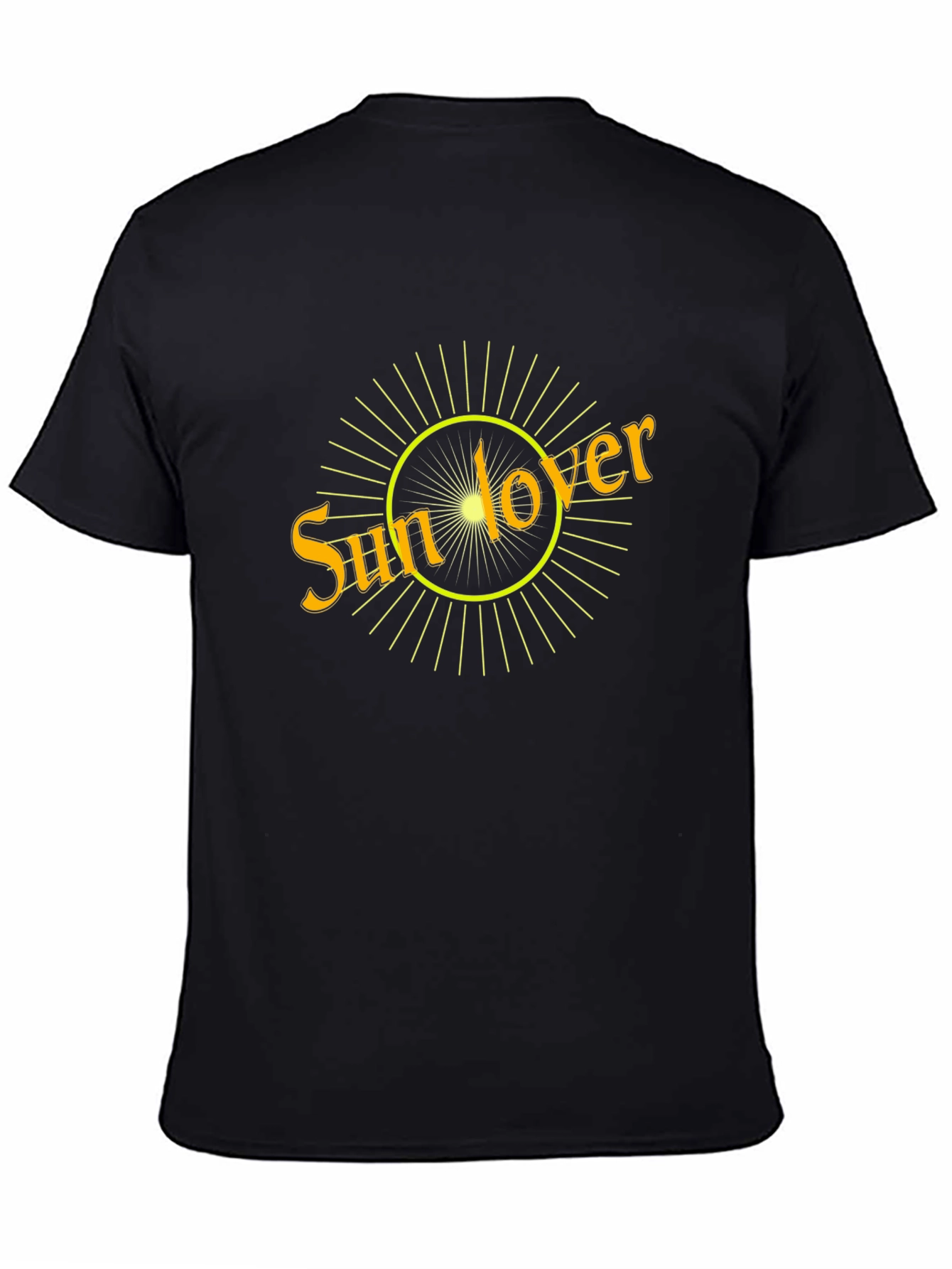 Sun Lover Graphic Tee - Black Cotton T-Shirt