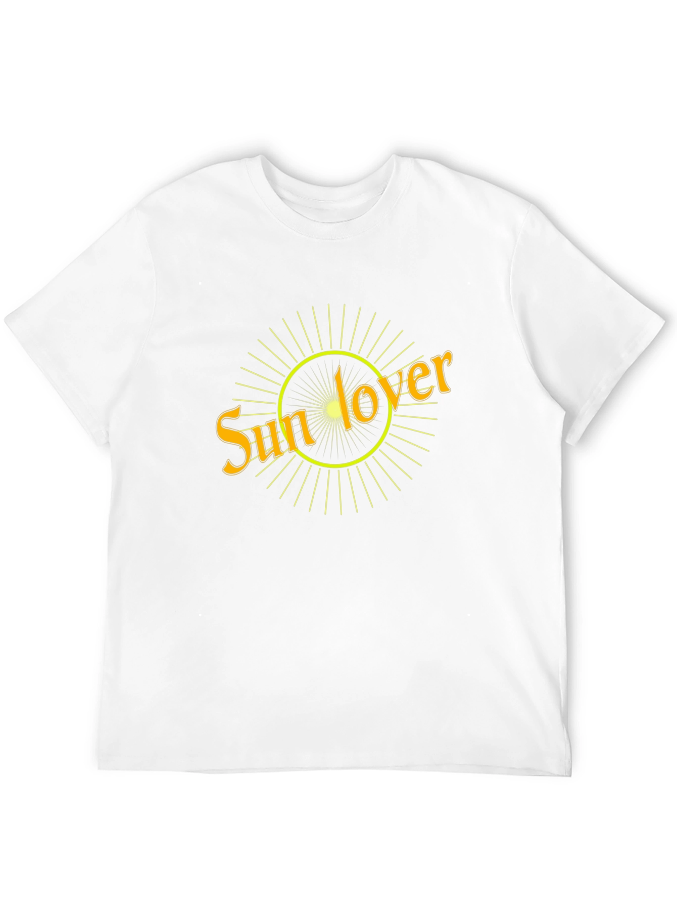 Sun Lover Graphic Tee - Black Cotton T-Shirt