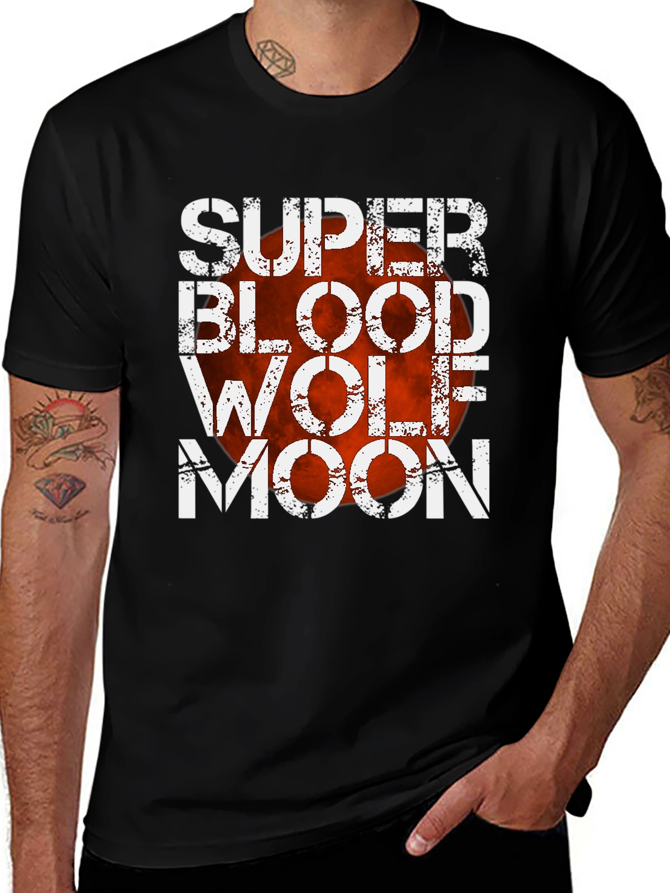 Super Blood Wolf Moon Graphic T-Shirt