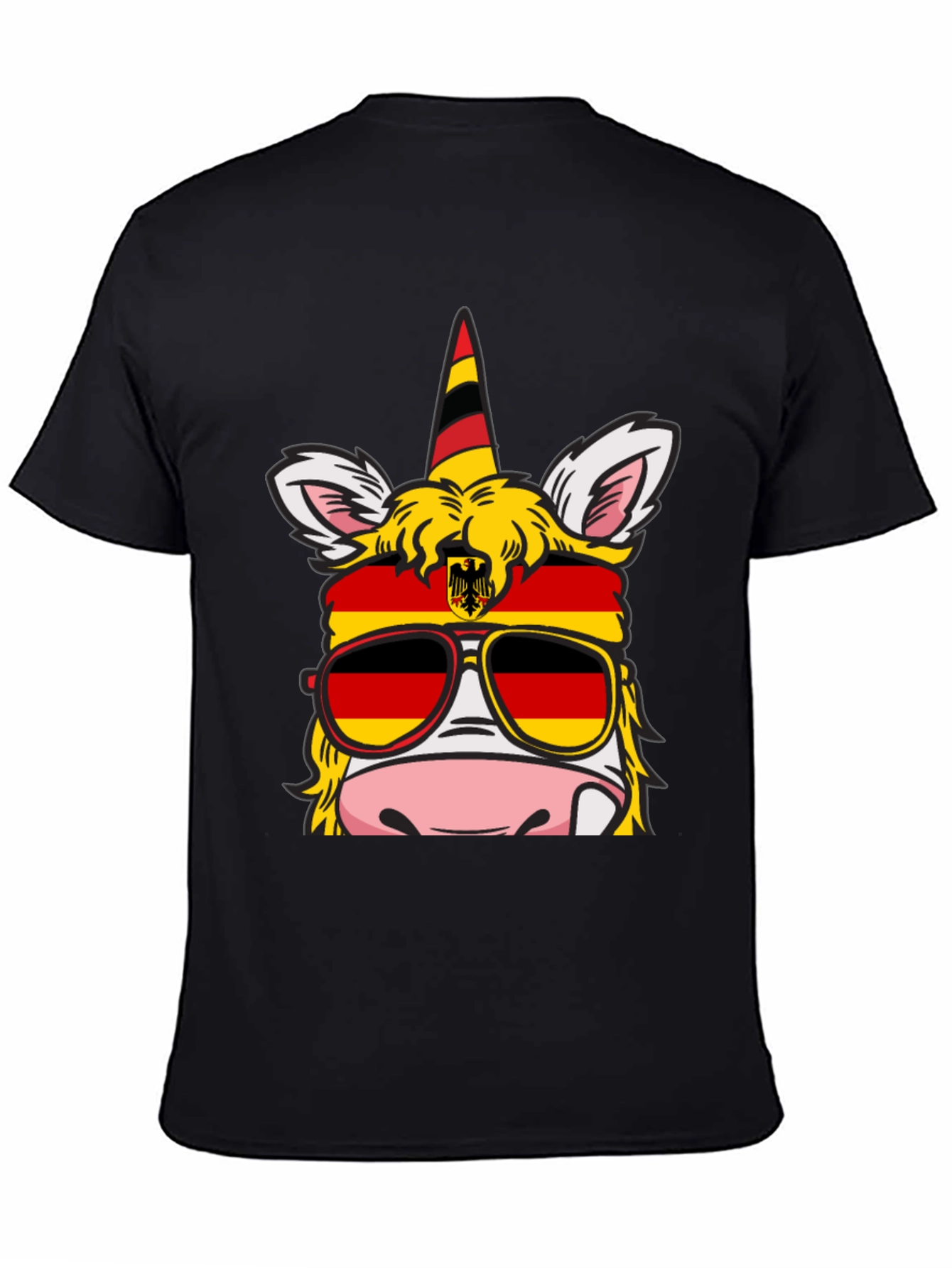 German Pride Unicorn T-Shirt - Black