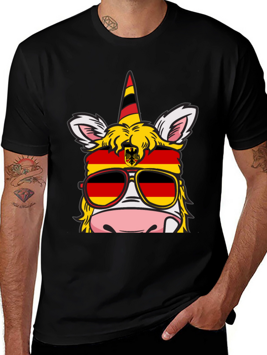 German Pride Unicorn T-Shirt - Black