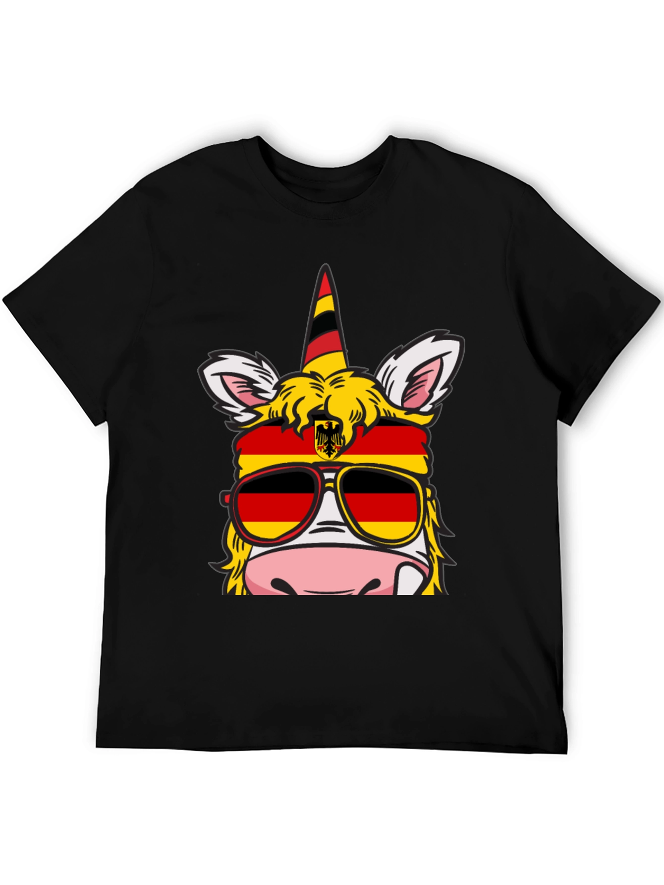 German Pride Unicorn T-Shirt - Black