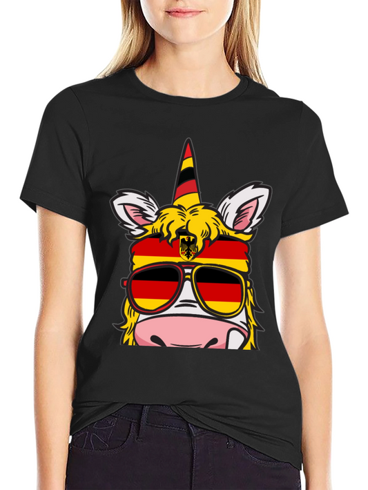 German Pride Unicorn T-Shirt - Black