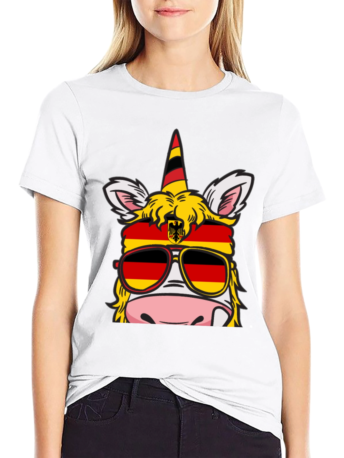 German Pride Unicorn T-Shirt - Black