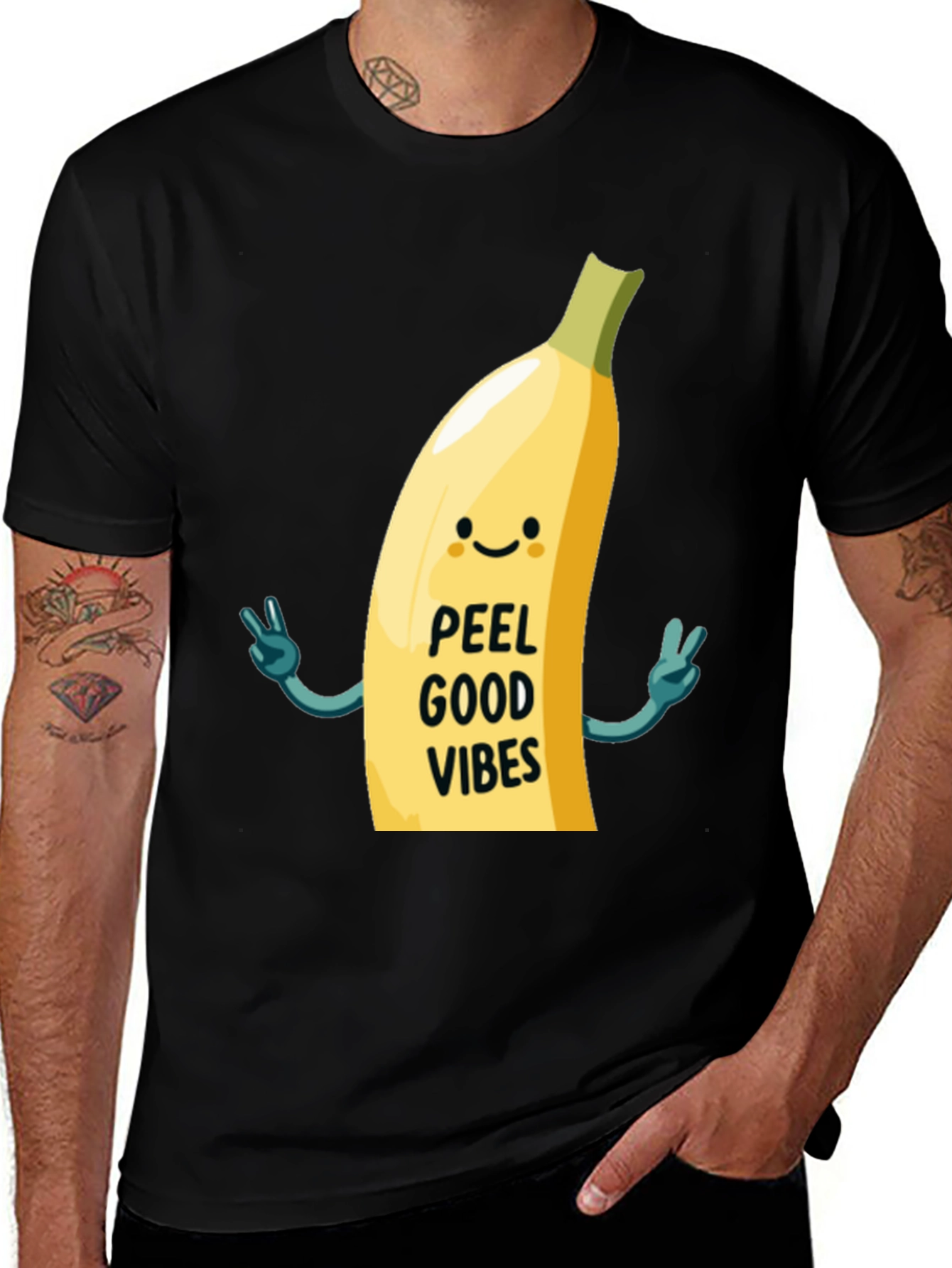 Peel Good Vibes T-Shirt - Funny Banana Graphic Tee