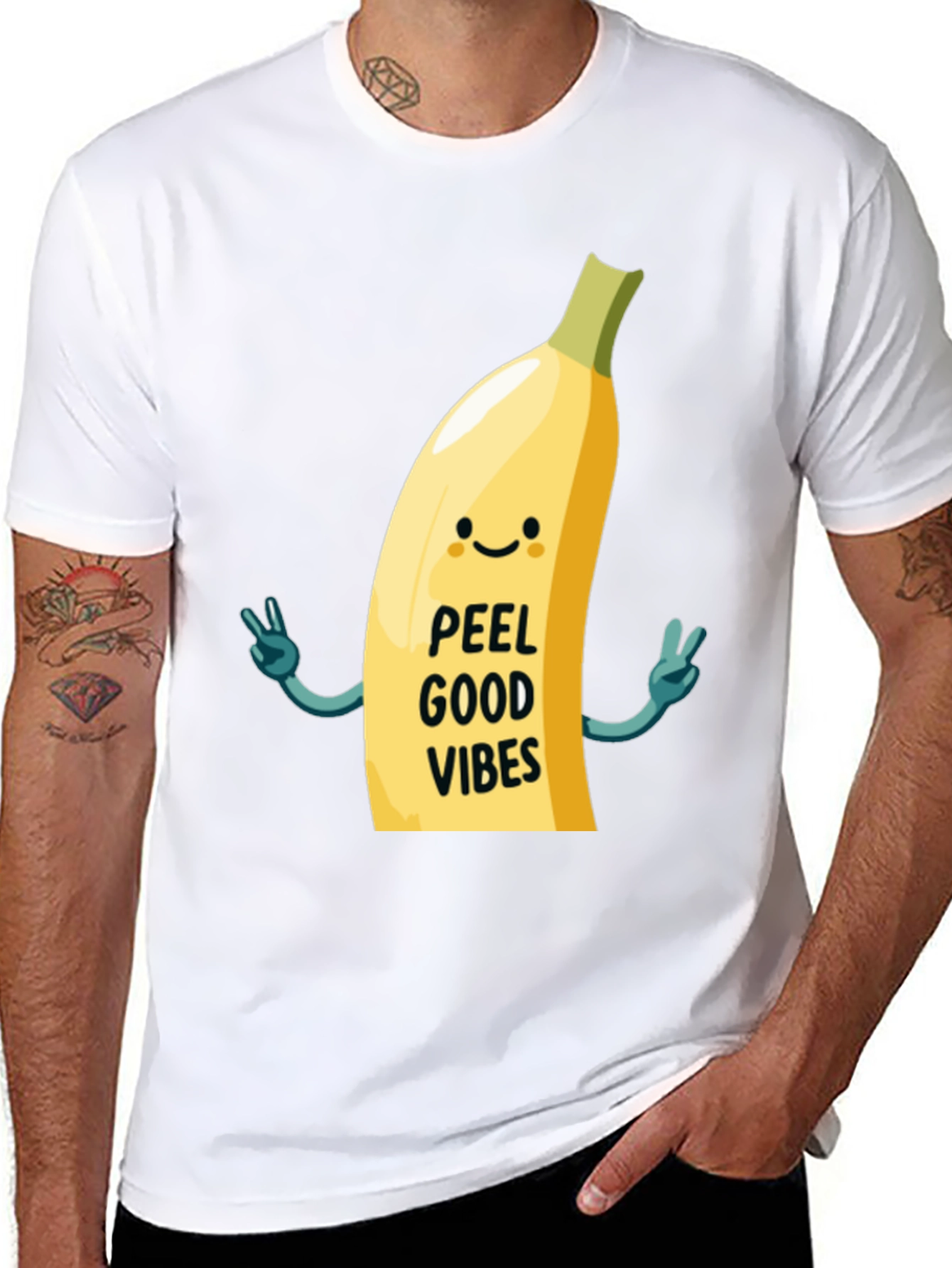 Peel Good Vibes T-Shirt - Funny Banana Graphic Tee