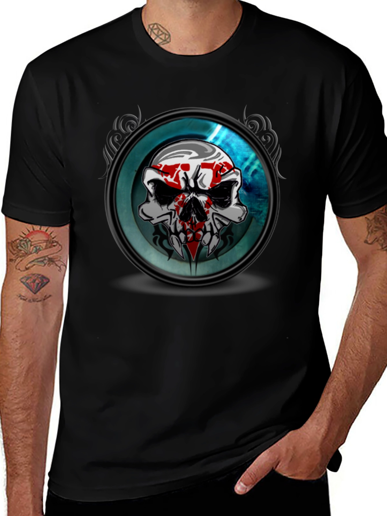 Skull Graphic Print T-Shirt