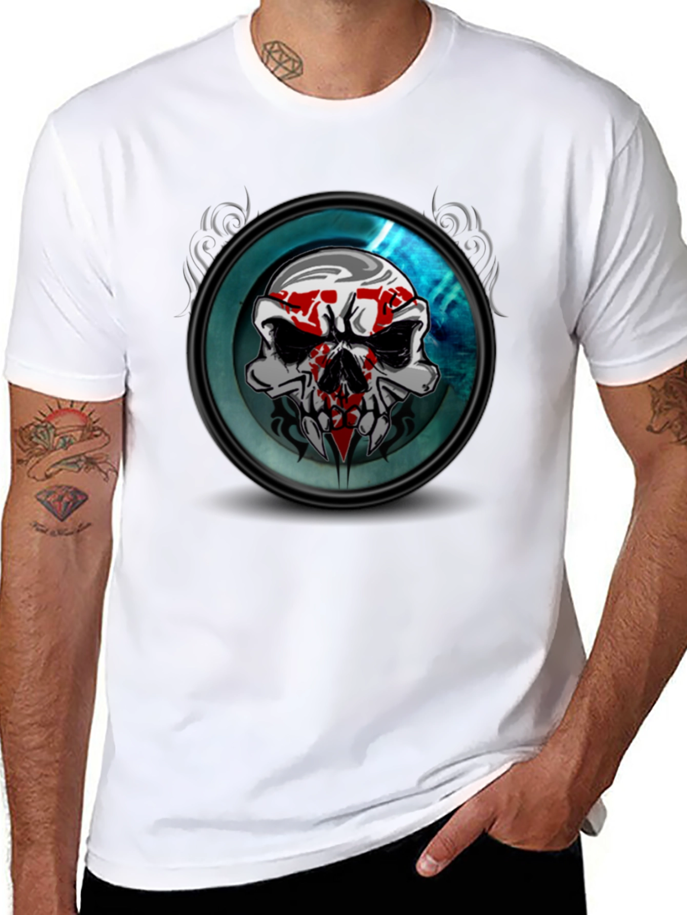 Skull Graphic Print T-Shirt