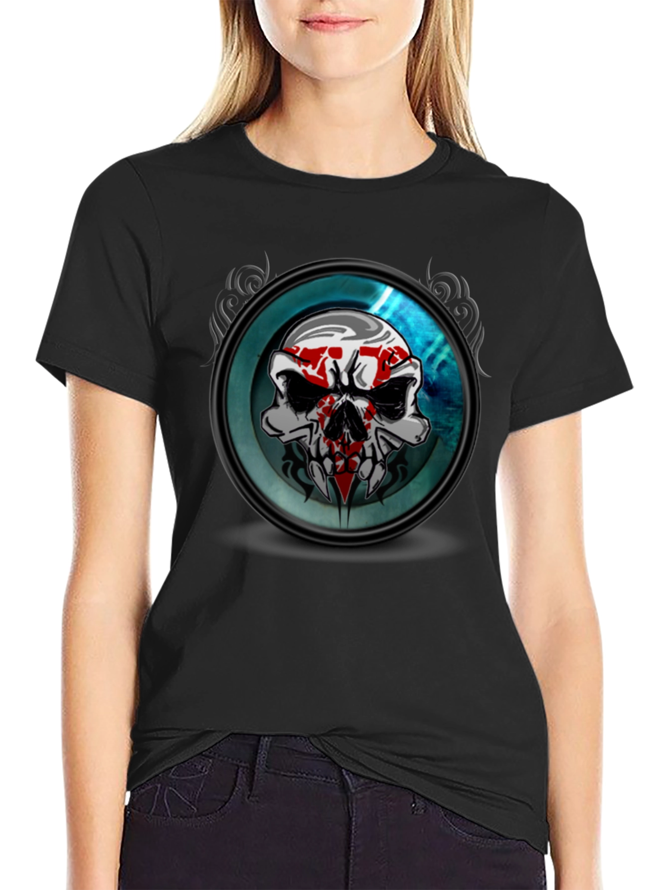 Skull Graphic Print T-Shirt