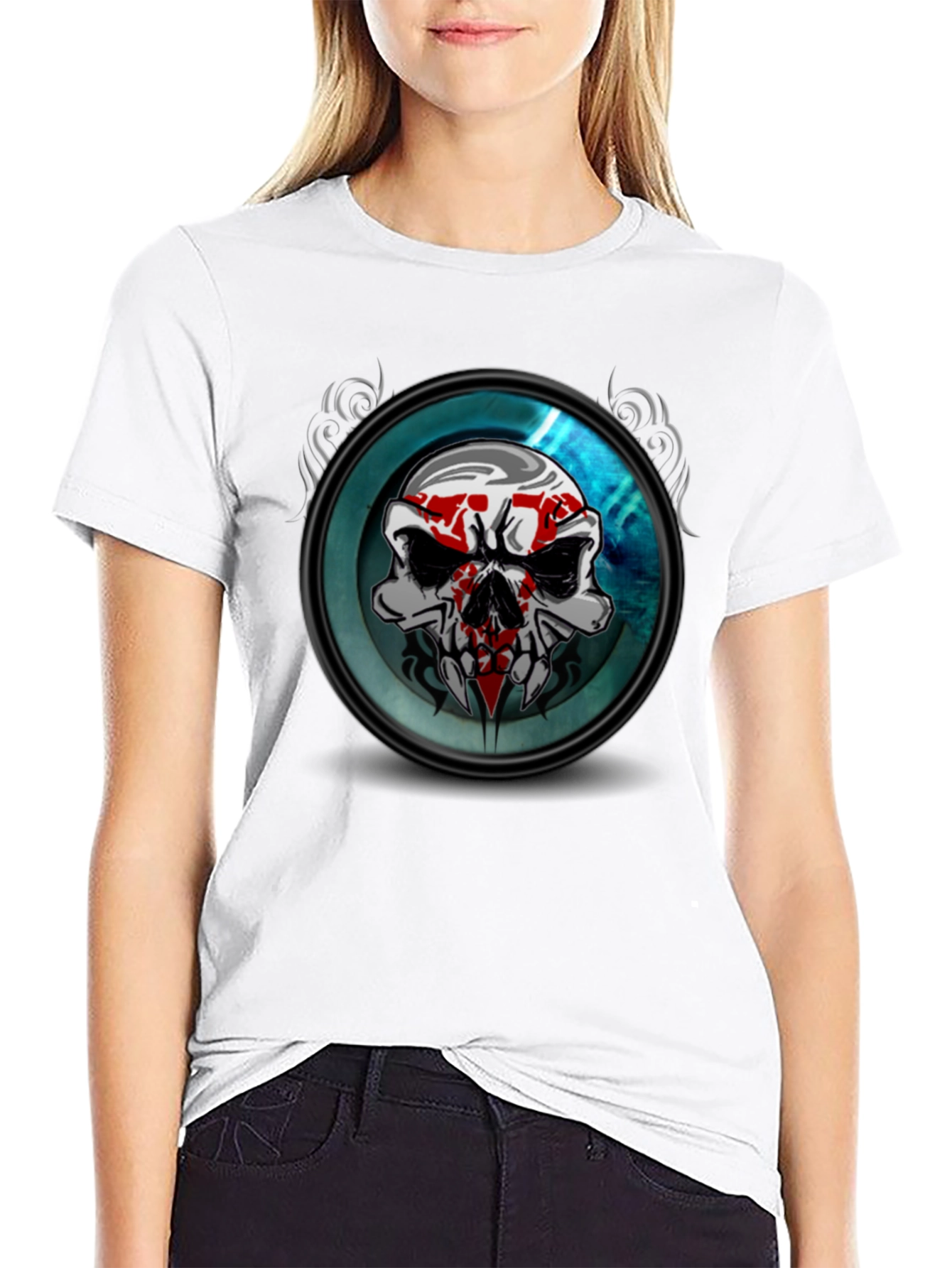Skull Graphic Print T-Shirt