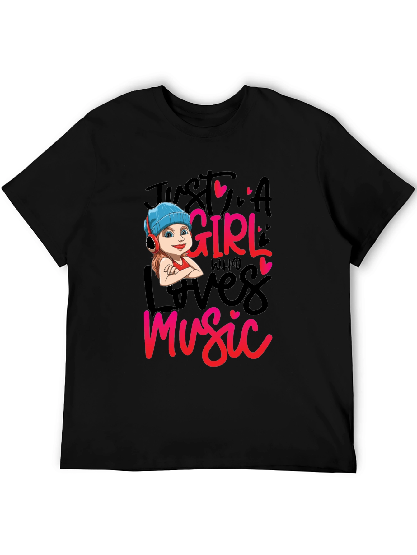 Just A Girl Who Loves Music Graphic Tee