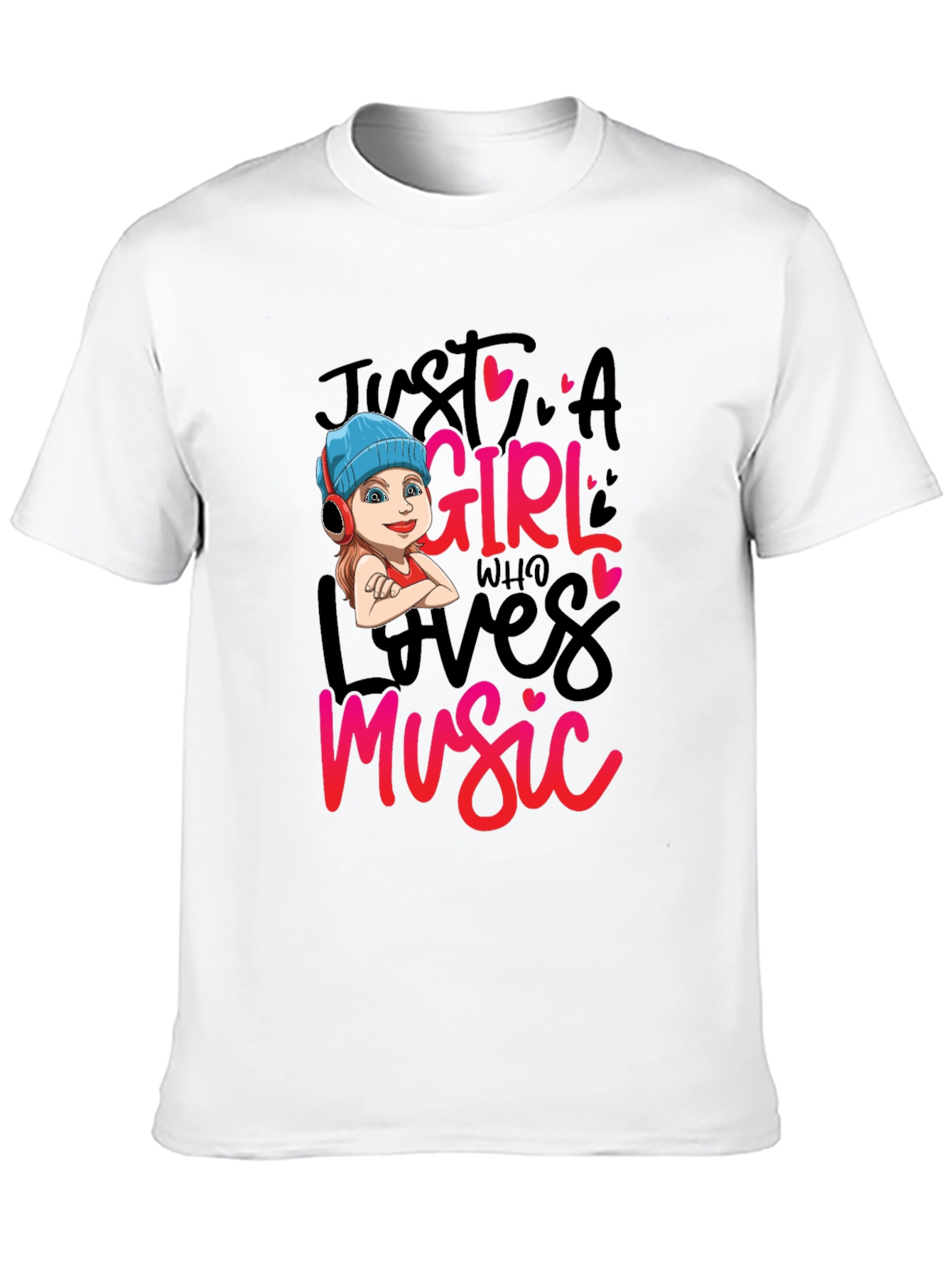 Just A Girl Who Loves Music Graphic Tee