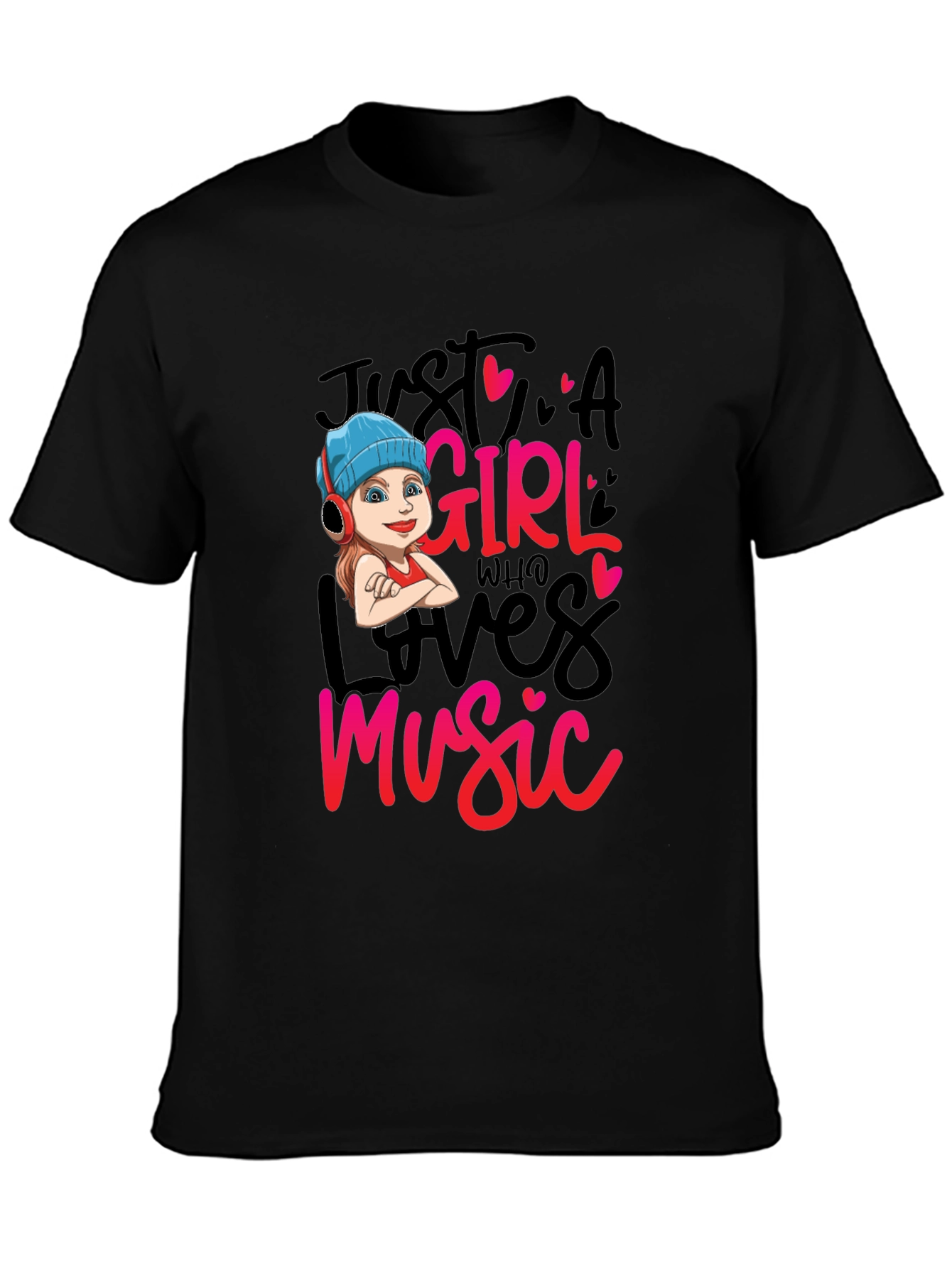 Just A Girl Who Loves Music Graphic Tee