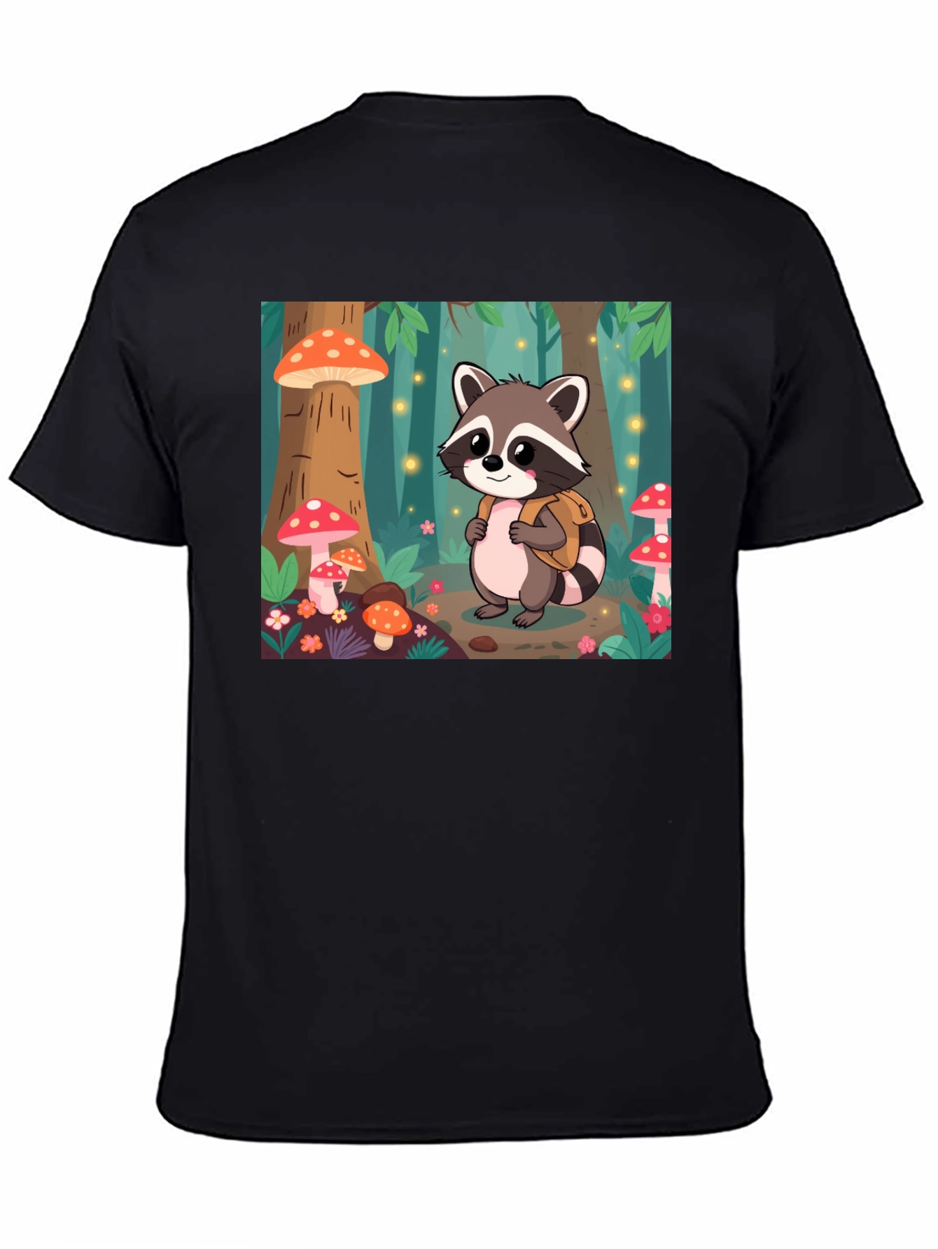 Cute Raccoon Forest Adventure T-Shirt