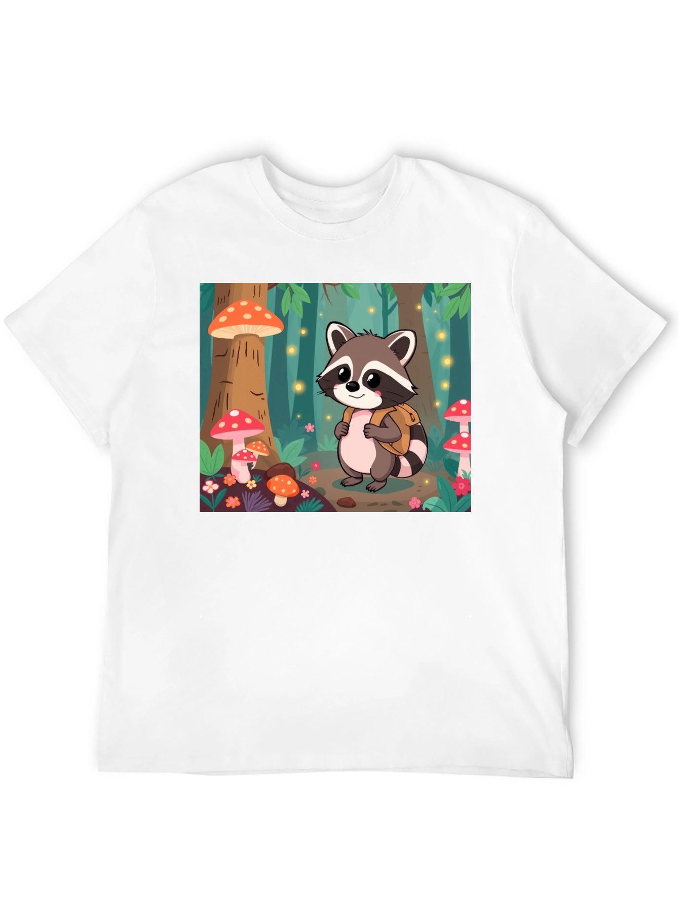 Cute Raccoon Forest Adventure T-Shirt