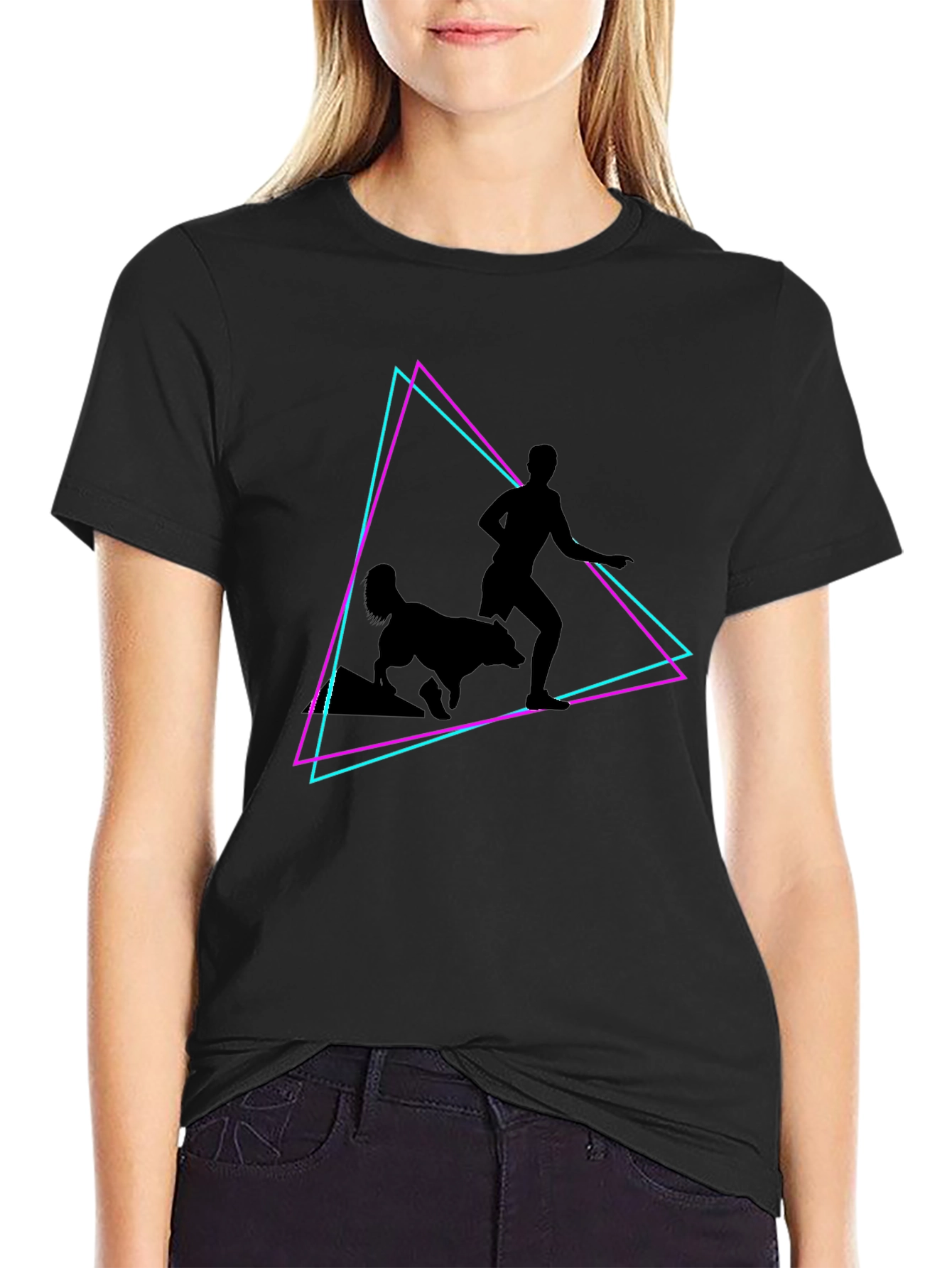 Retro Runner Black T-Shirt