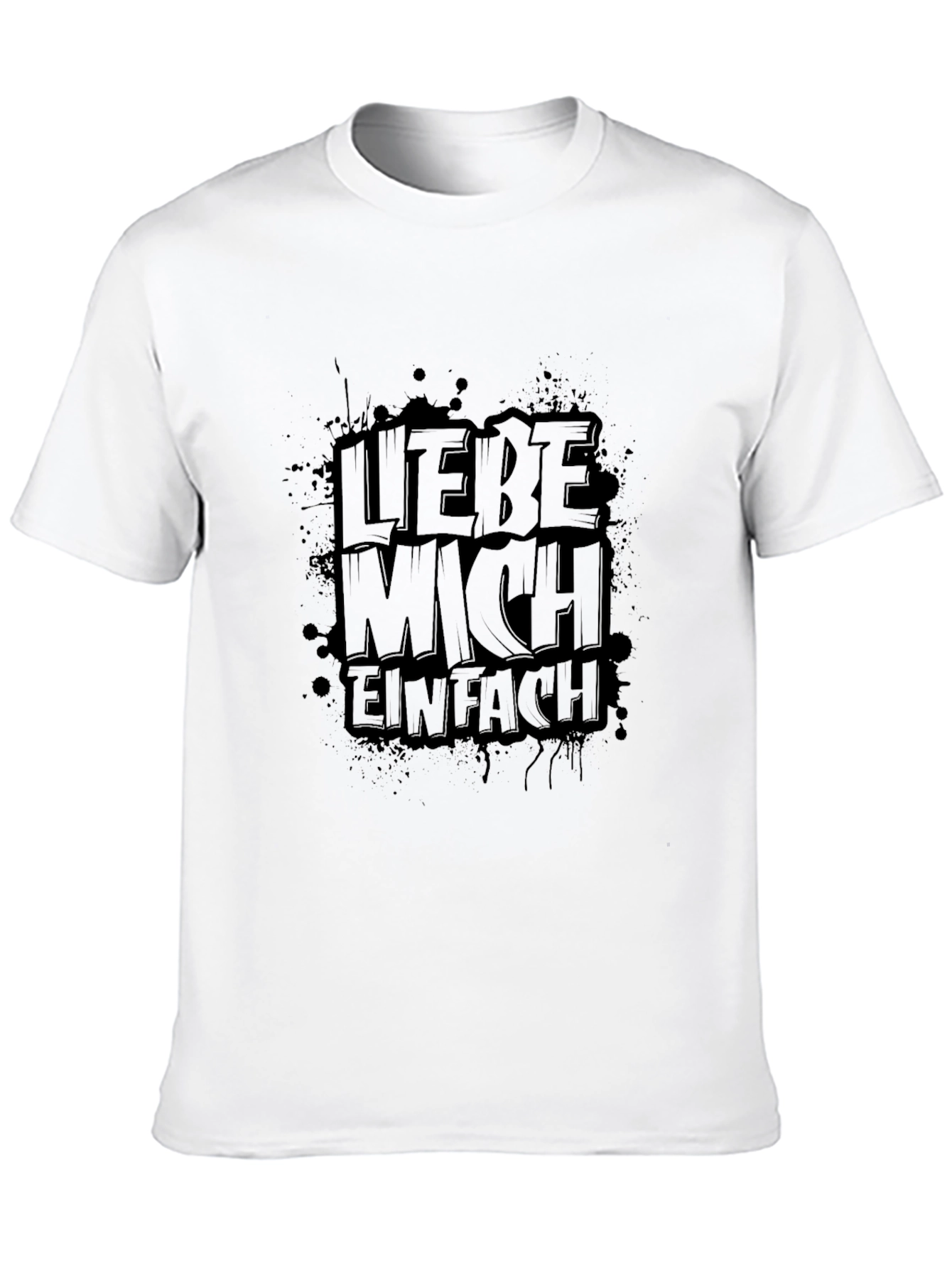 Liebe Mich Einfach Black Graphic Tee