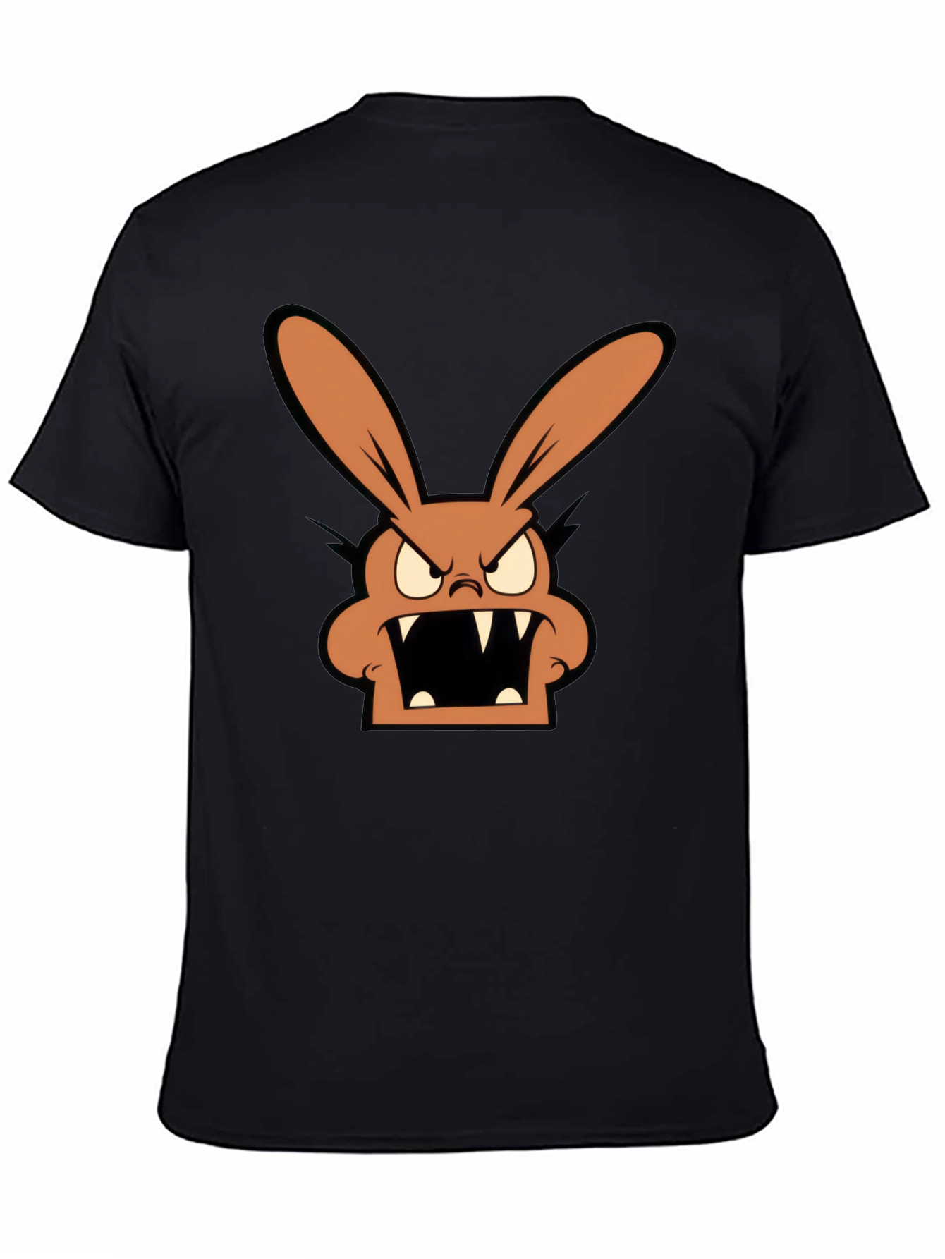 Mens Graphic T-Shirt with Angry Rabbit Design
