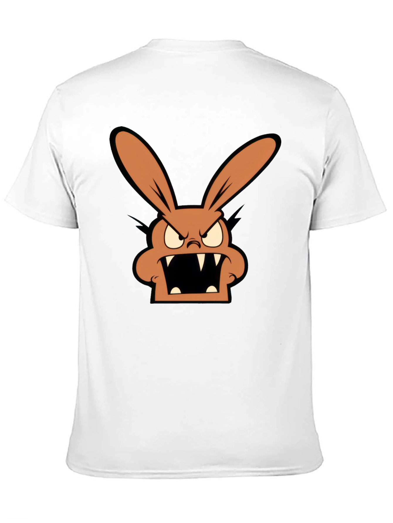 Mens Graphic T-Shirt with Angry Rabbit Design