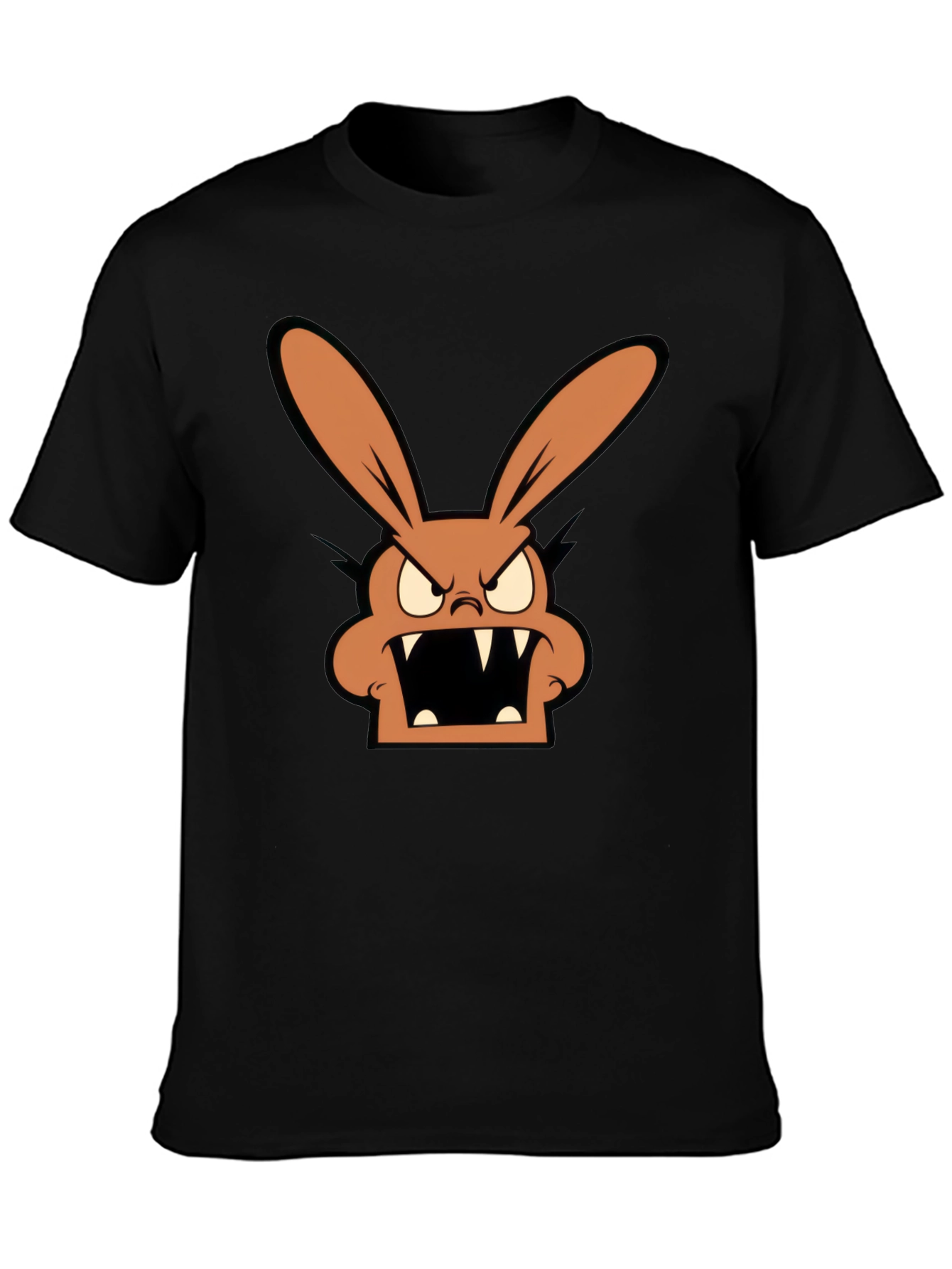 Mens Graphic T-Shirt with Angry Rabbit Design