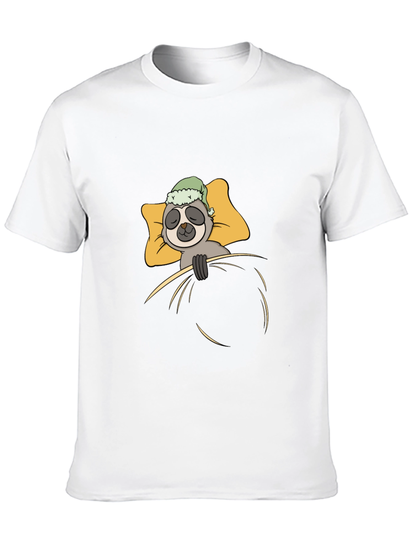 Sloth Sleeping in Bed Graphic T-Shirt