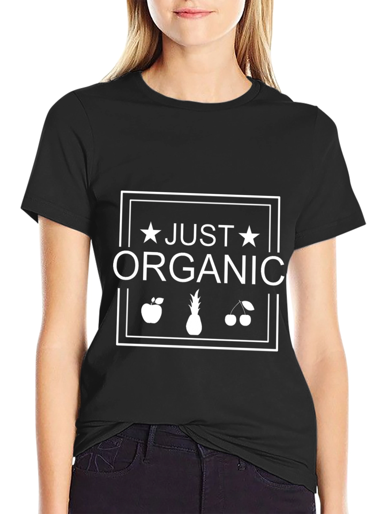 Just Organic Graphic T-Shirt - Black